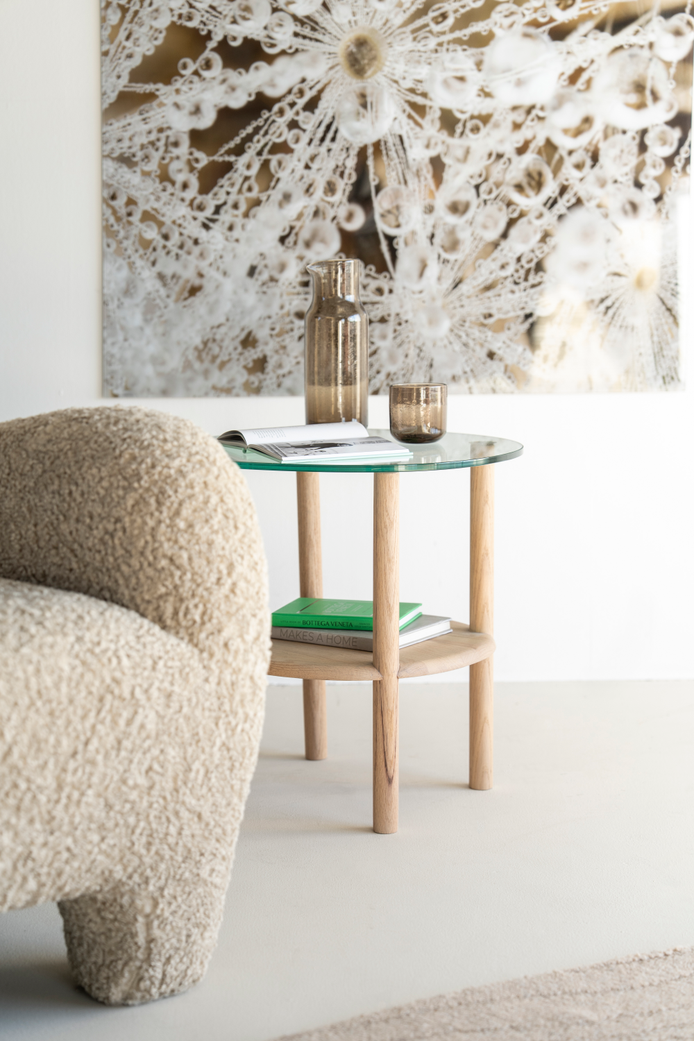 Glass Top Side Table | Eleonora Cleo | Oroa.com