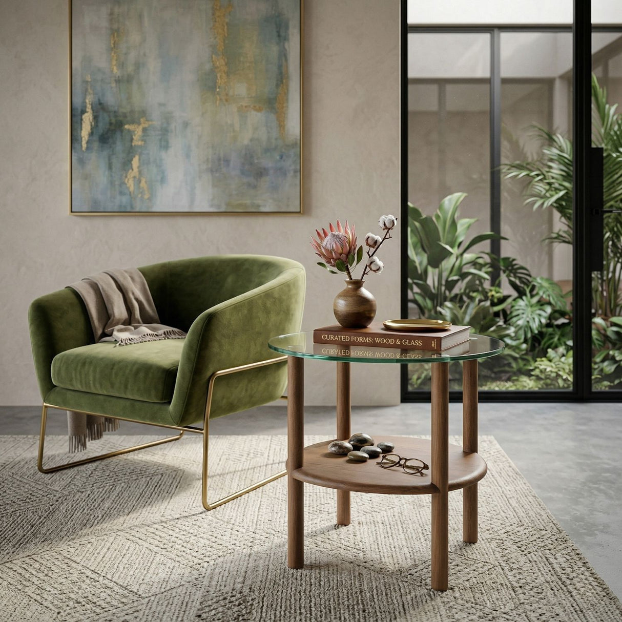 Glass Top Side Table | Oroa.com