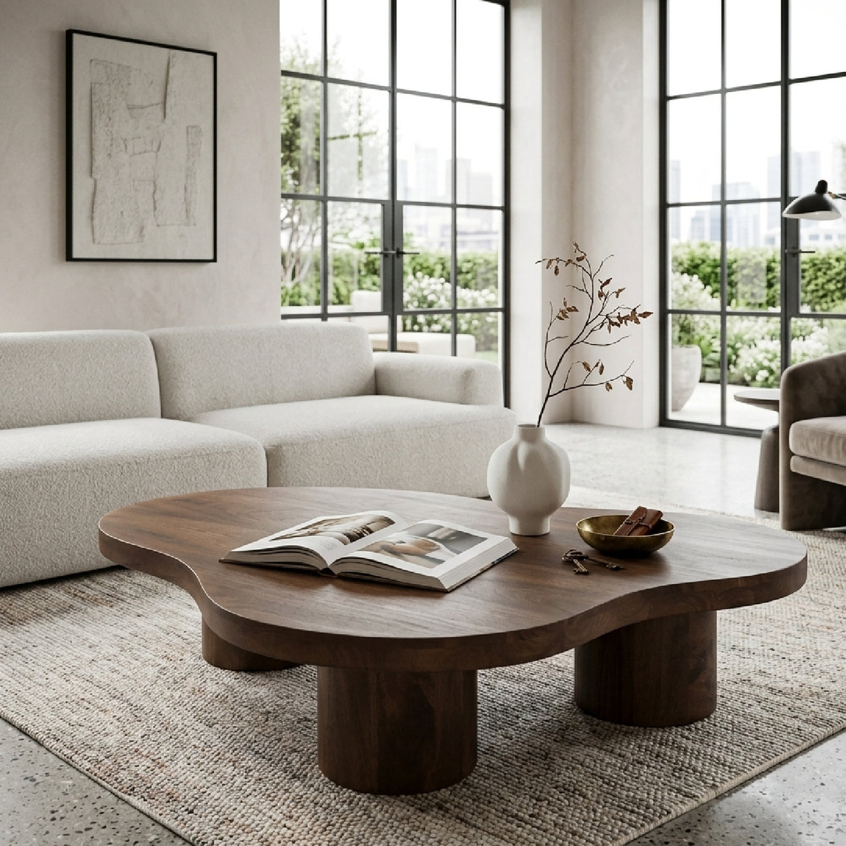 Modern European furniture - Organic-Shaped Wooden Coffee Table - www.oroa.com | Oroa.com