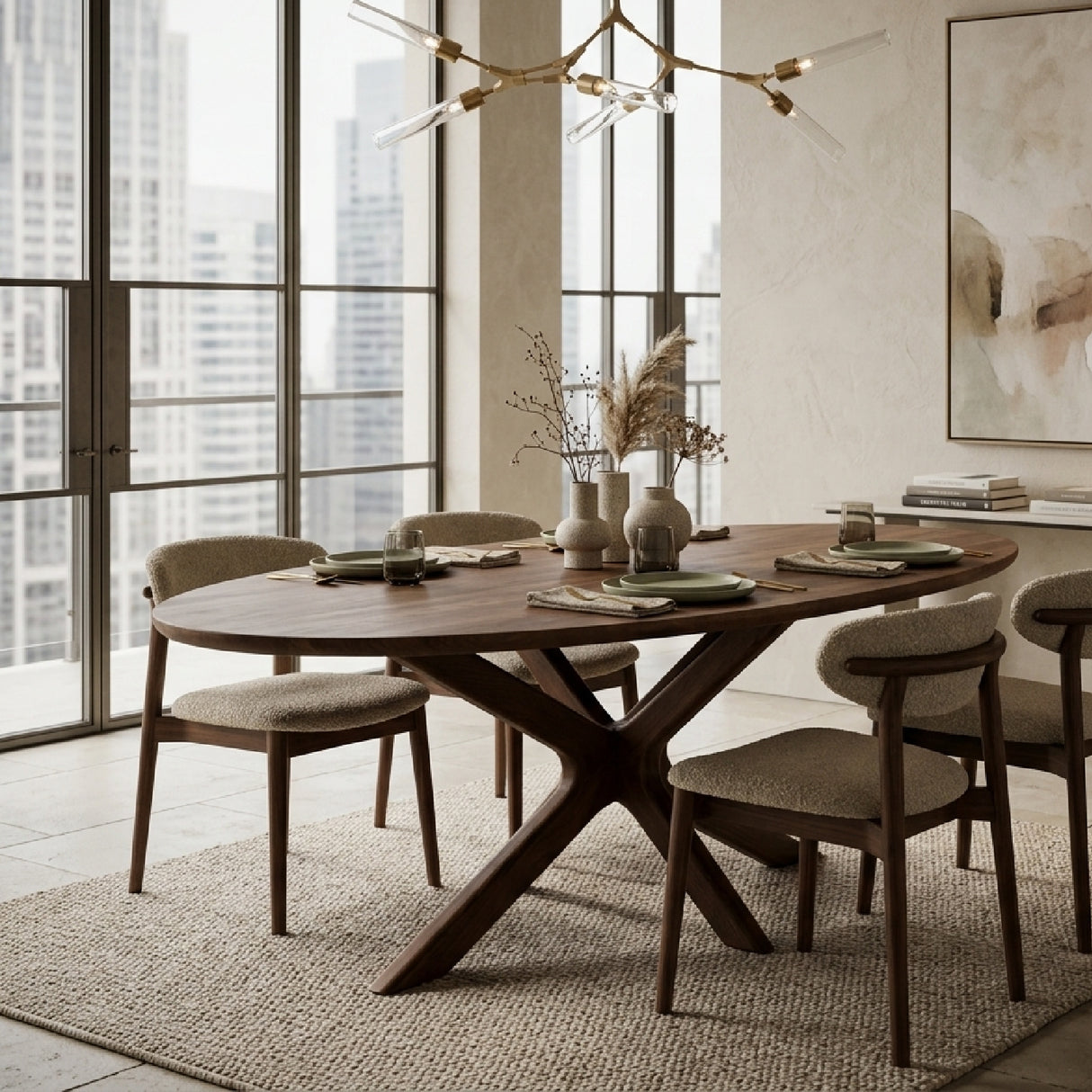 Modern European furniture - Wooden Matrix Base Dining Table M - www.oroa.com | Oroa.com