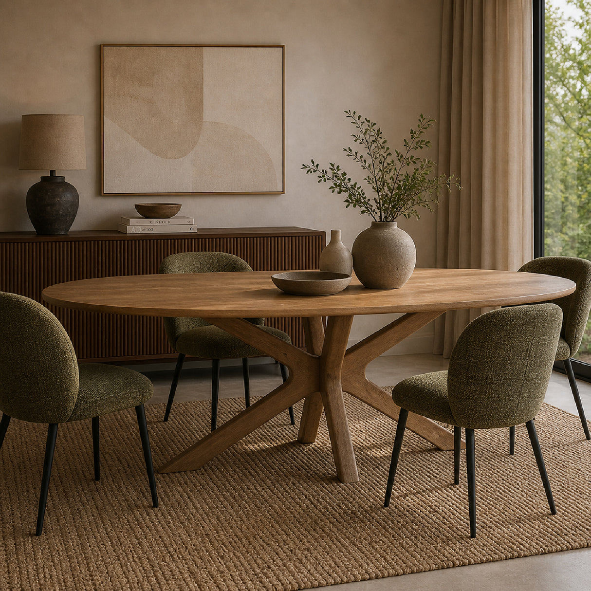 Modern European furniture - Wooden Matrix Base Dining Table L - www.oroa.com | Oroa.com