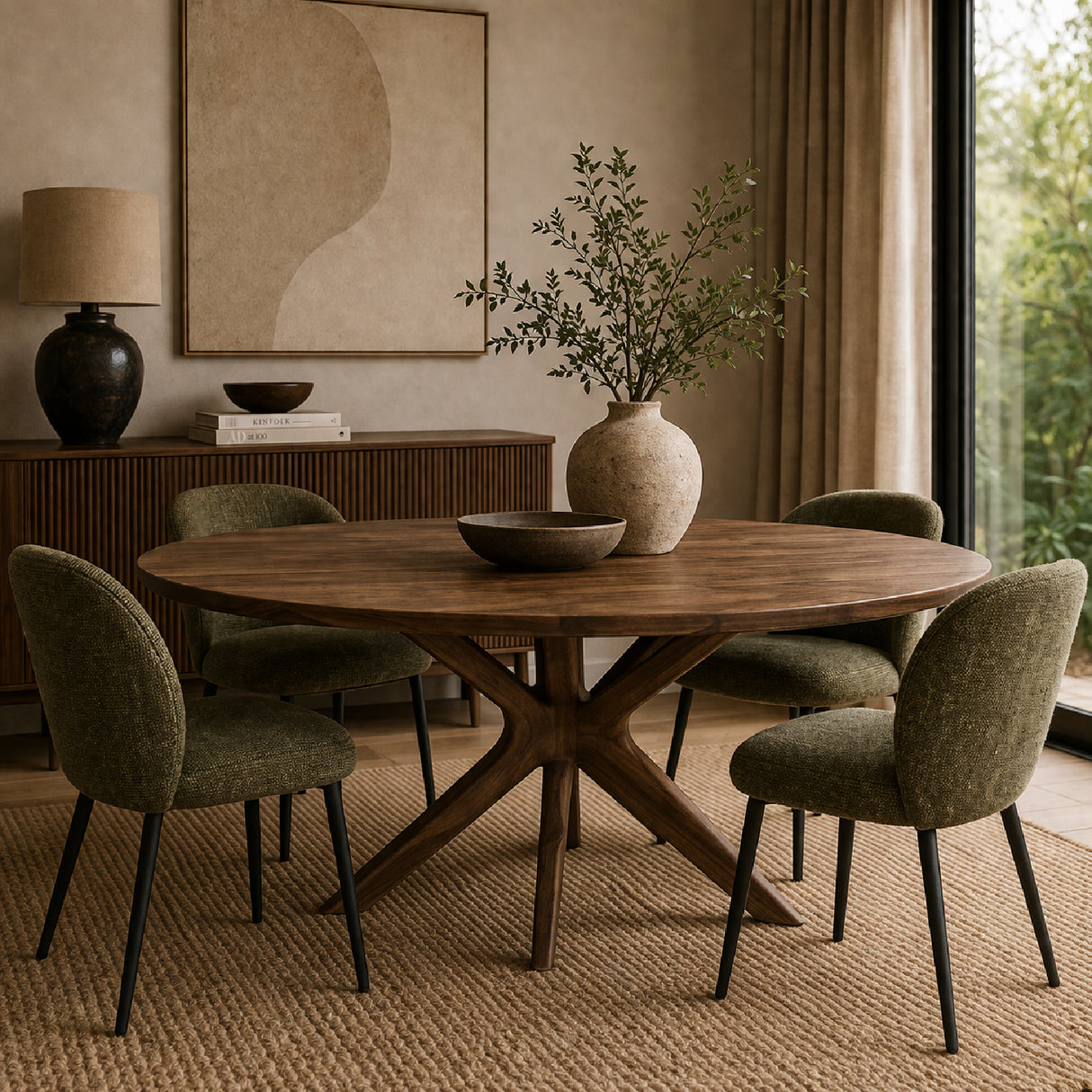 Modern European furniture - Wooden Matrix Base Dining Table L - www.oroa.com | Oroa.com
