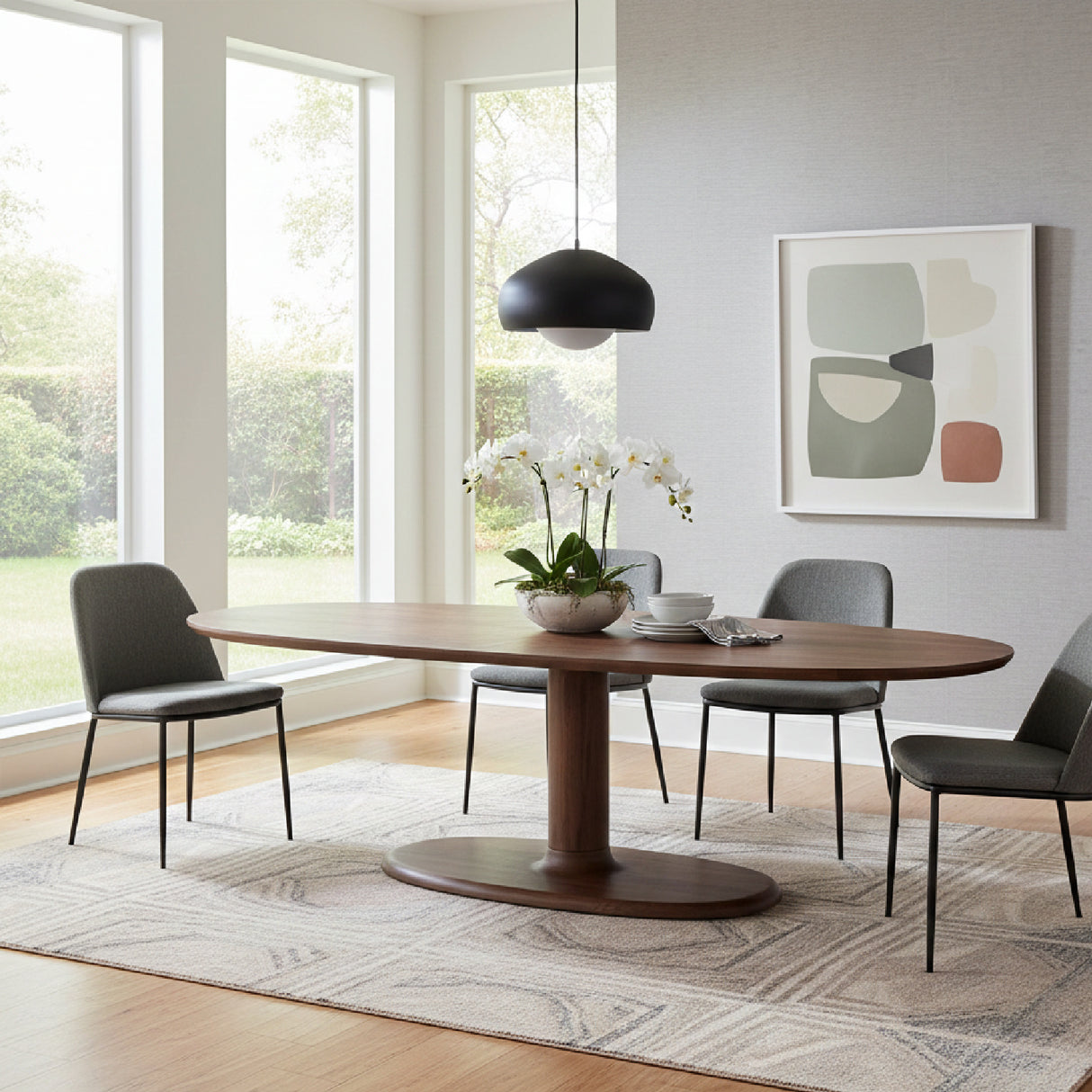 Brushed Wood Dining Table L | Oroa.com