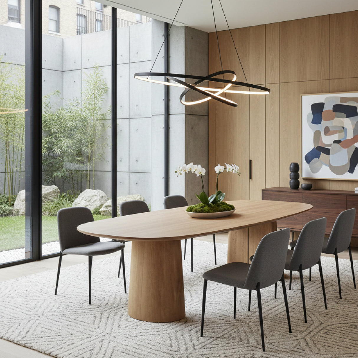 Brushed Mango Wood Dining Table L | Eleonora Lune | Oroa.com