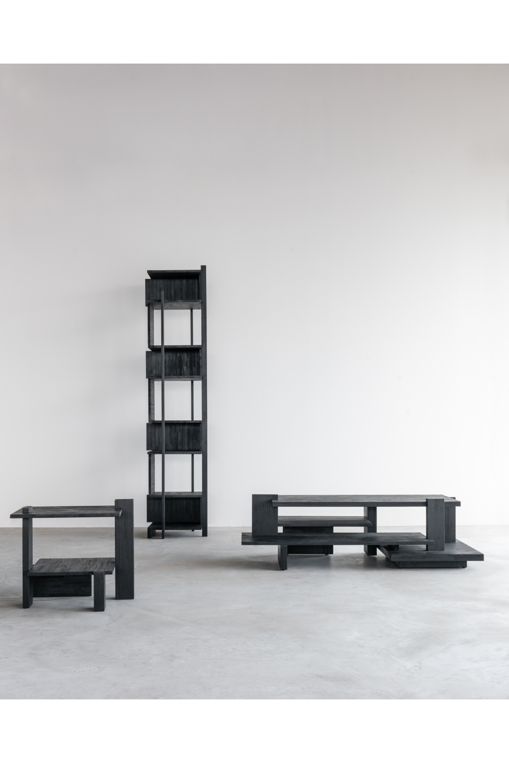 Black Teak Shelving Unit | Ethnicraft Abstract | OROA.COM
