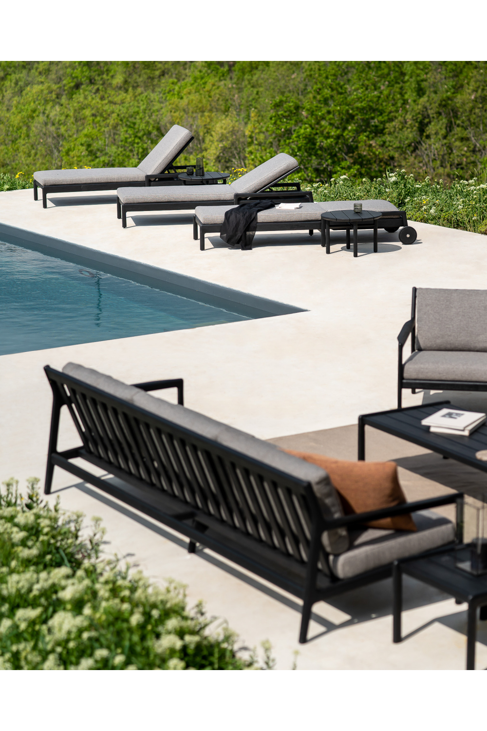 Black Teak 3+ Seater Outdoor Sofa | Ethnicraft Jack | Oroa.com