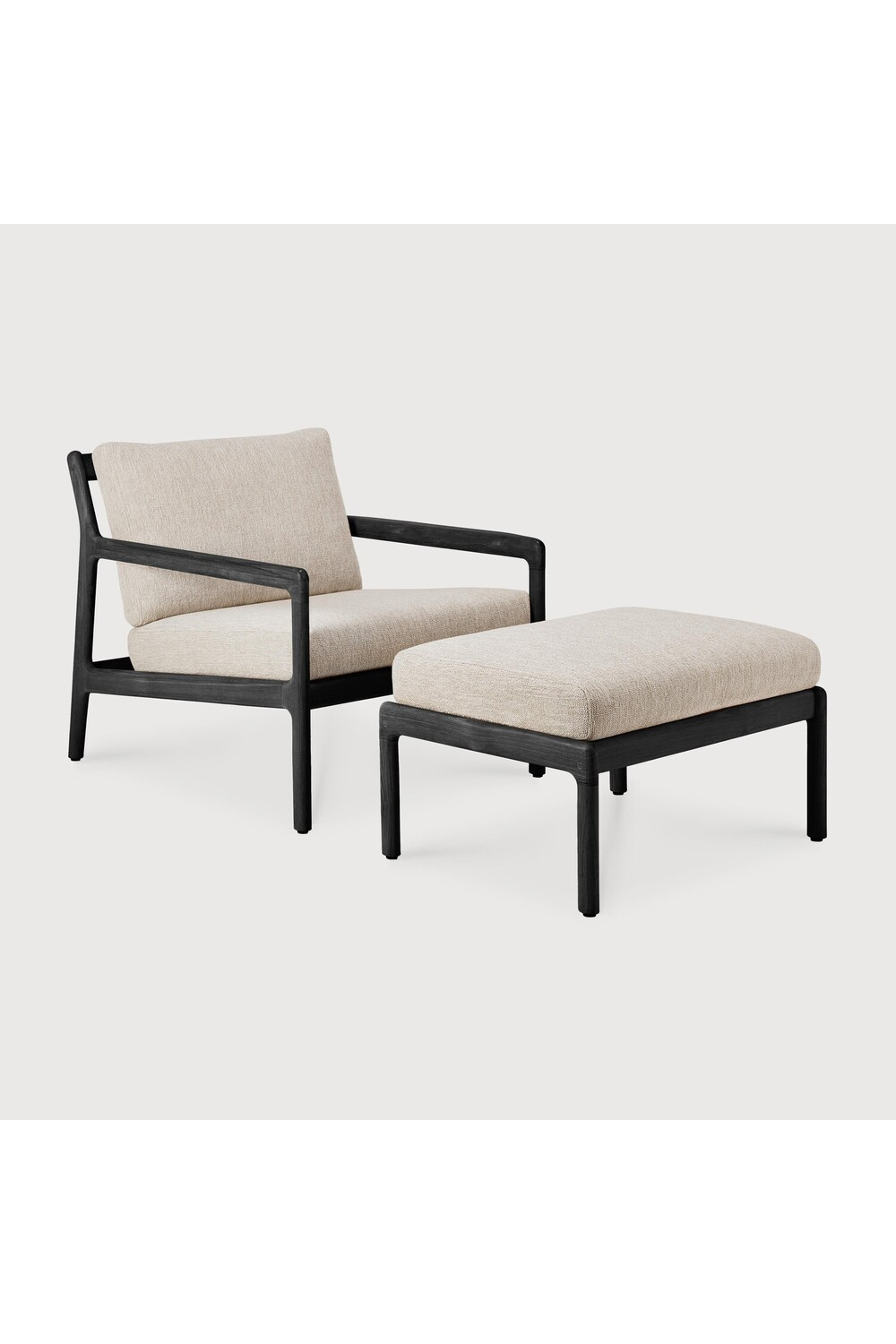 Teak Cushioned Outdoor Stool | Ethnicraft Jack | Oroa.com