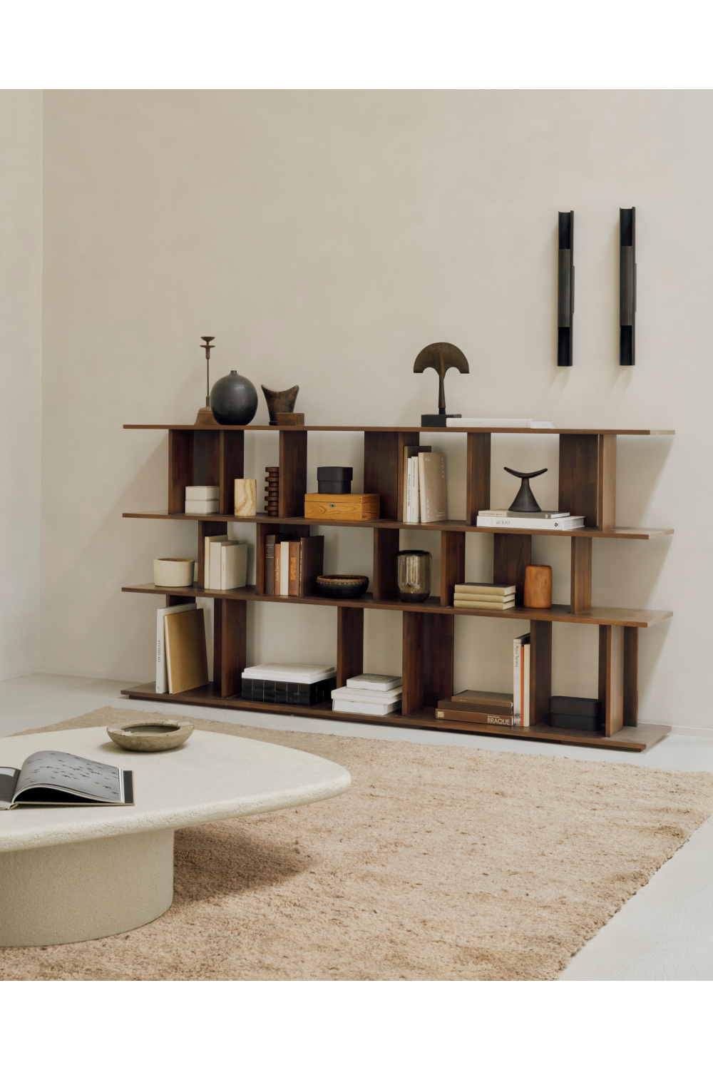 Brown Teak Shelving System | Ethnicraft Irregular | Oroa.com
