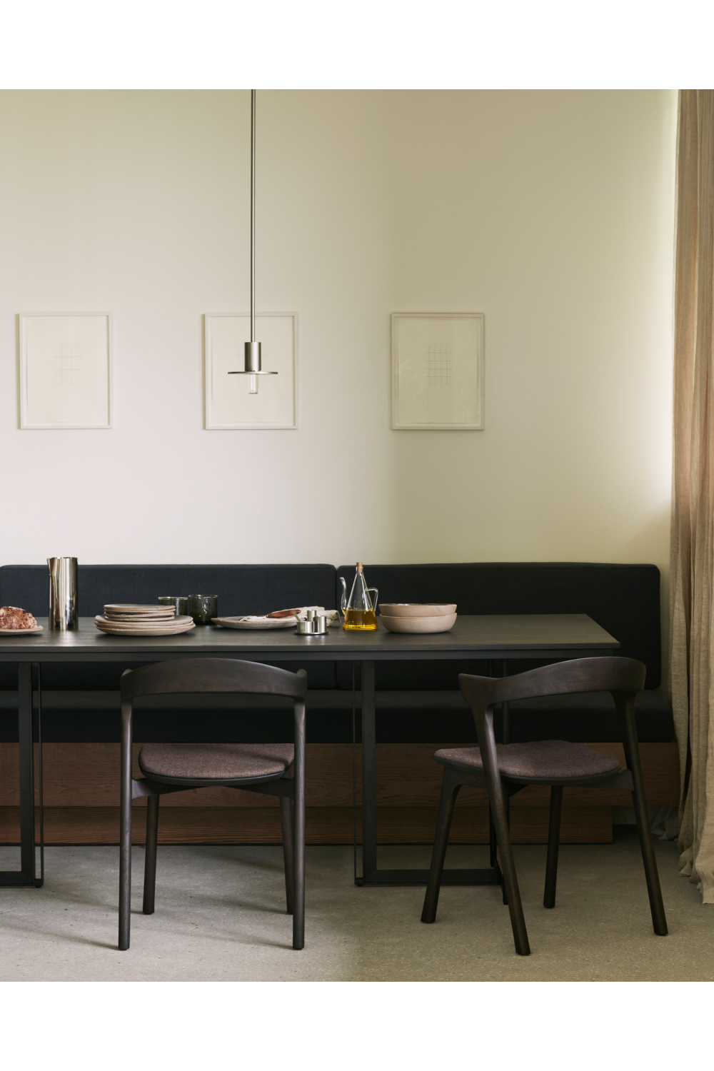 Dark Brown Teaek Dining Table | Ethnicraft Tacet | Oroa.com