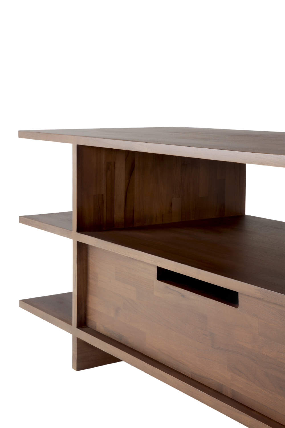 Varnished Teak TV Cupboard | Ethnicraft Kabuki | Oroa.com