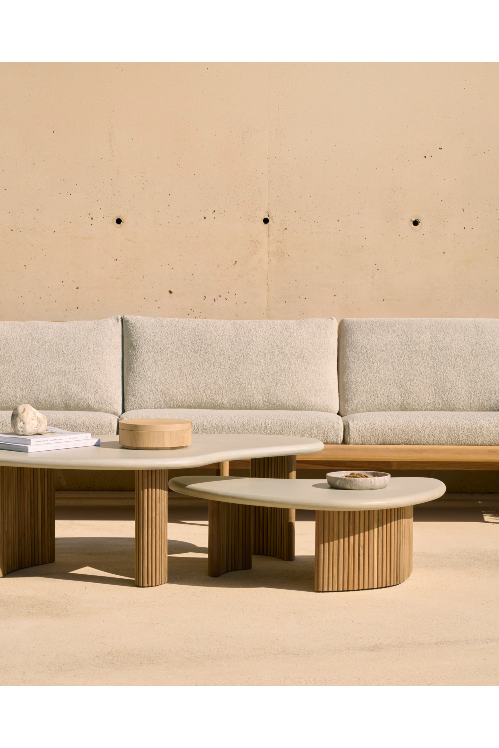 Teak Base Outdoor Coffee Table | Ethnicraft Boomerang | Oroa.com