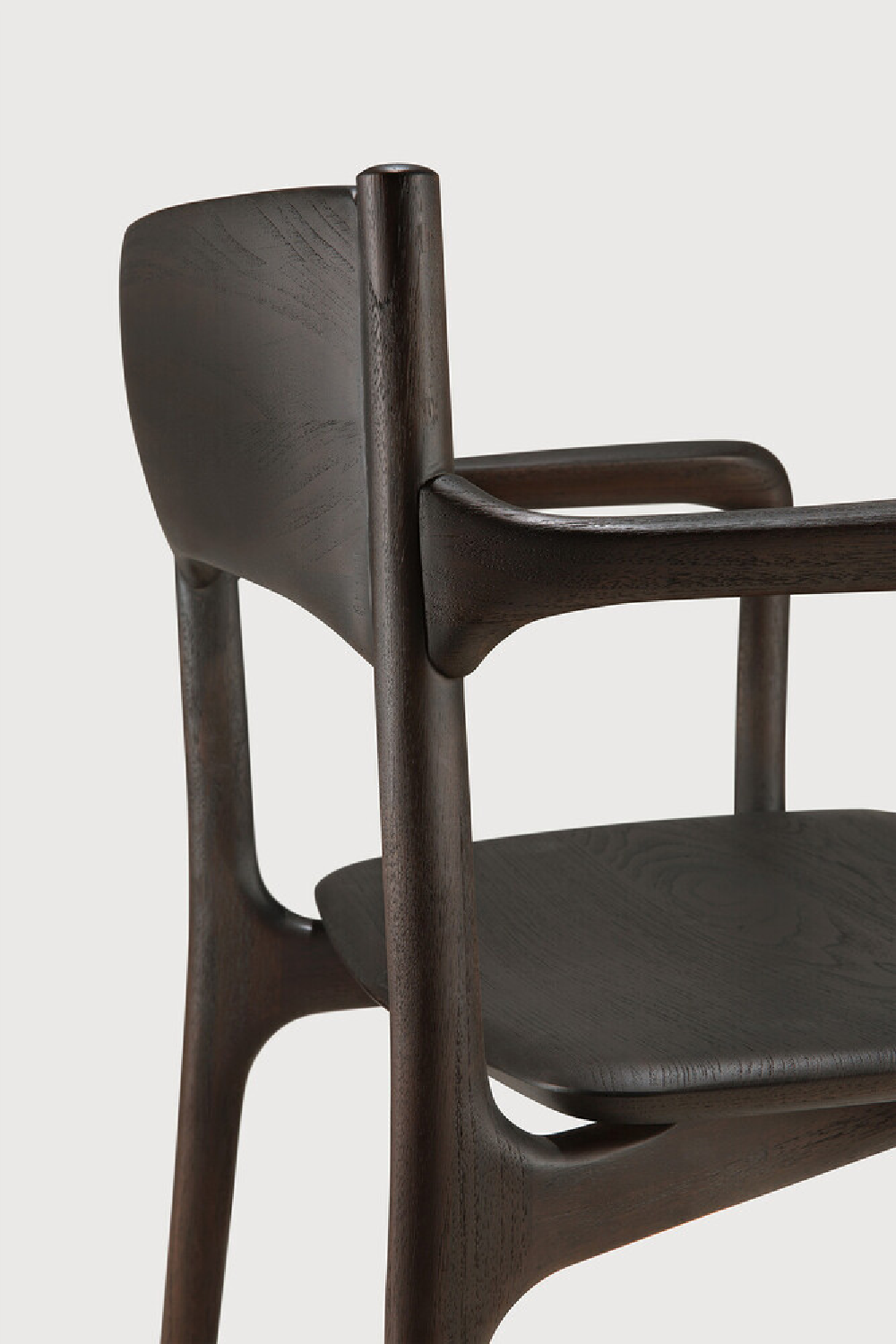 Dark Brown Teak Dining Chair | Ethnicraft PI | Oroa.com