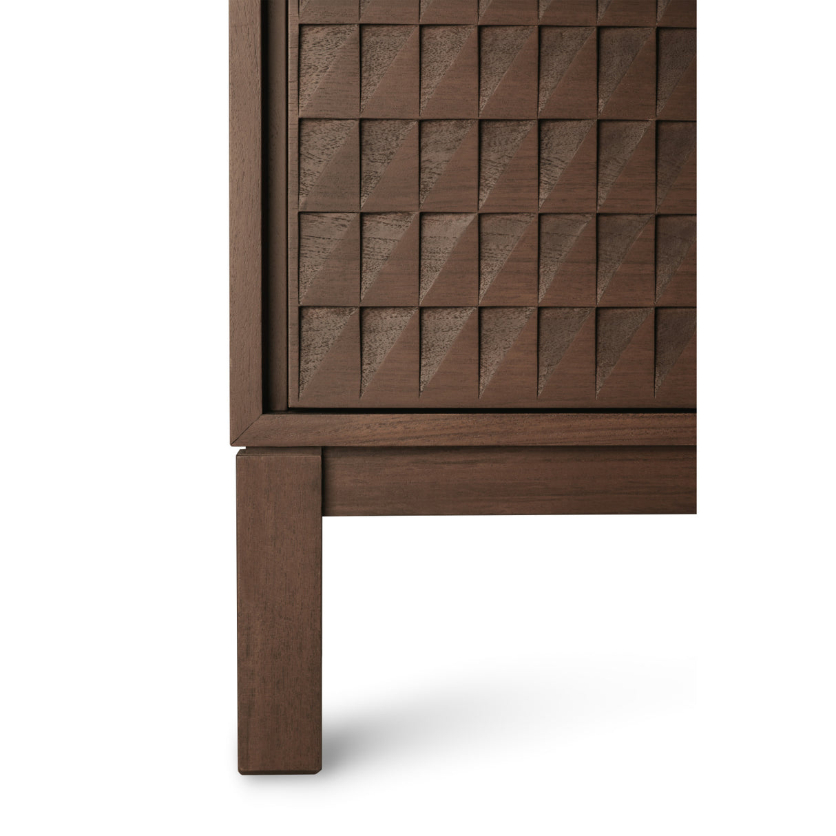 Modern European furniture - Brown Teak Carved TV Cabinet - www.oroa.com | Oroa.com