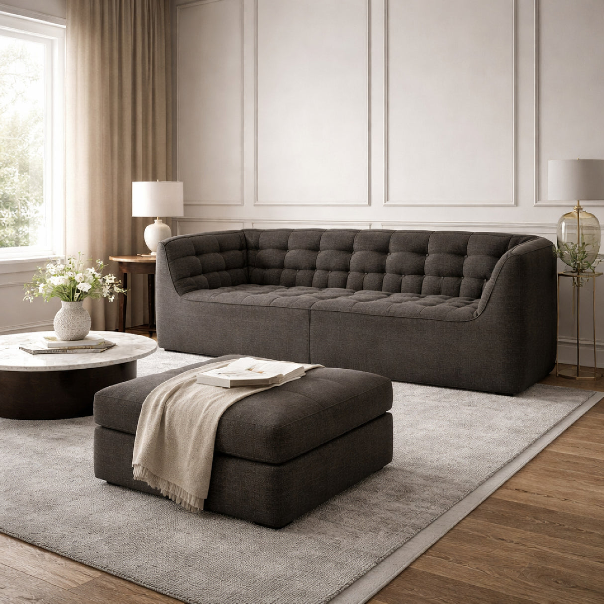 Modern European furniture - Stitched Detail 2-Seater Sofa - www.oroa.com | Oroa.com