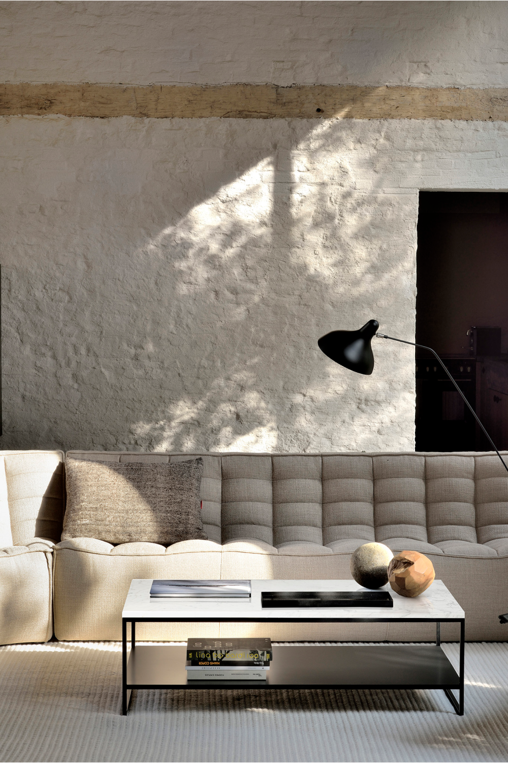 Curved Upholstered Sofa | Ethnicraft N701 | Oroa.com