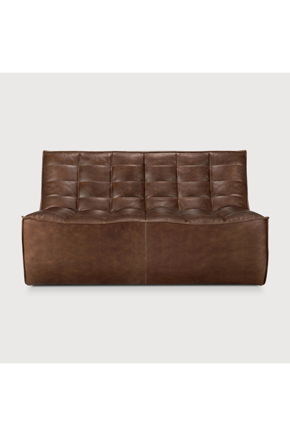 Brown Leather Modular Sofa | Ethnicraft N701 | Oroa.com