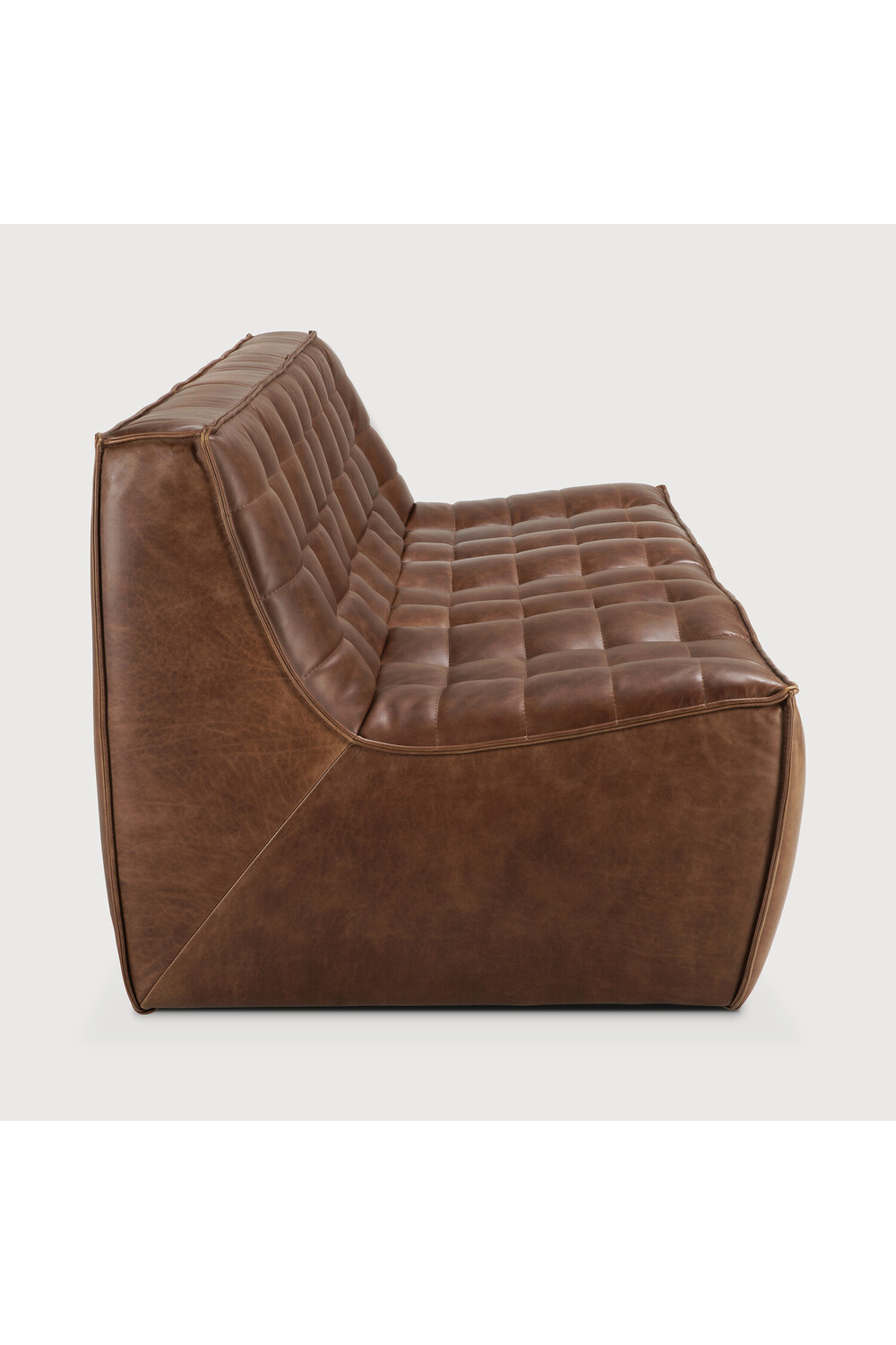 Brown Leather Modular Sofa | Ethnicraft N701 | Oroa.com