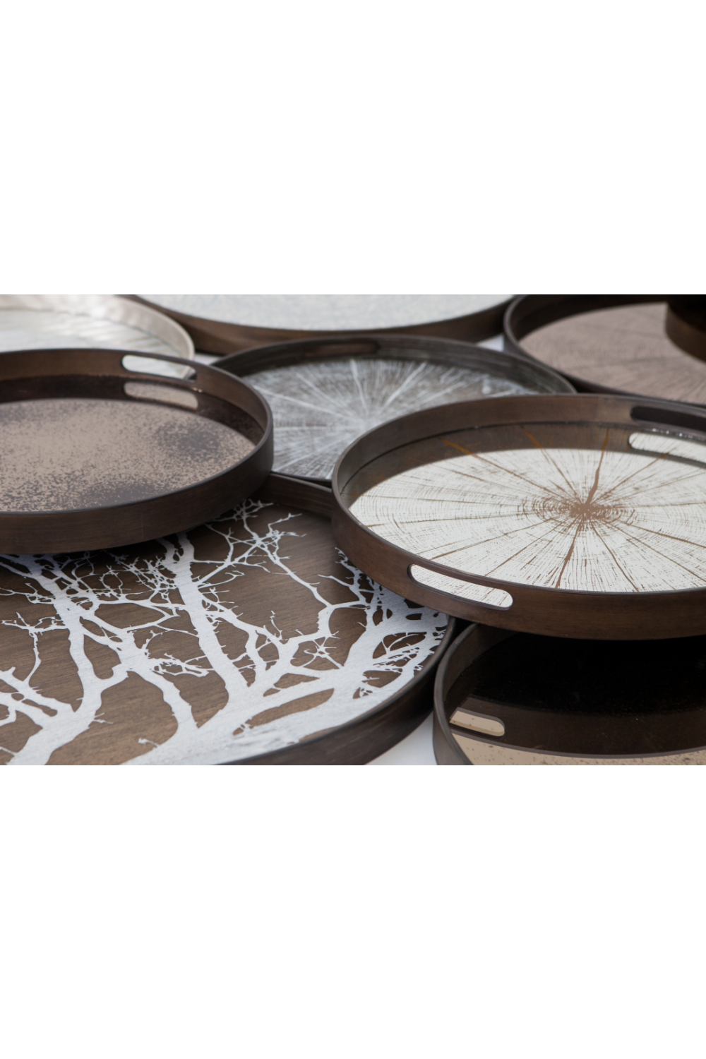 Mirror Round Tray | Ethnicraft Slice | Oroa.com