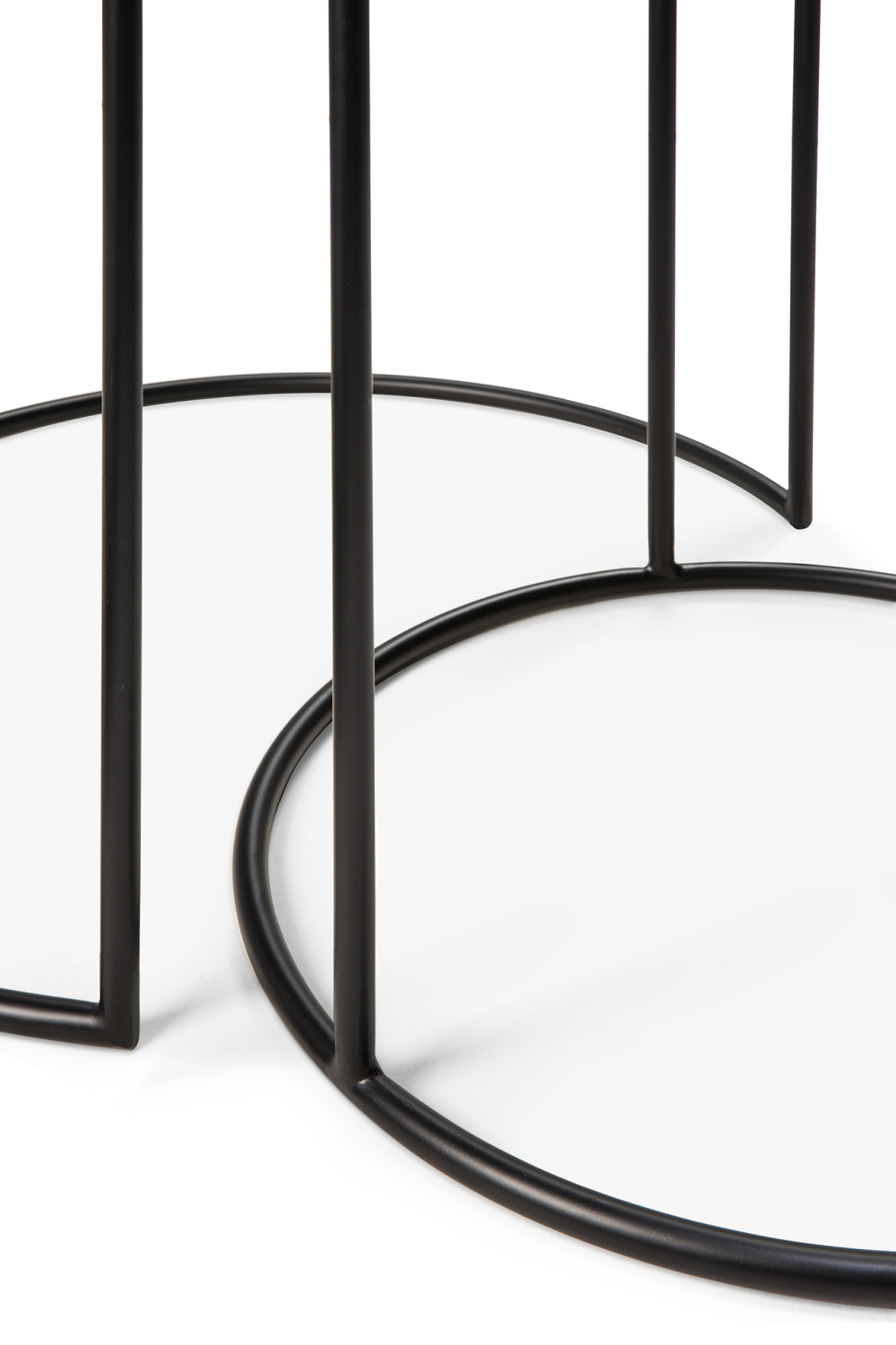 Round Nesting Side Table Set (2) | Ethnicraft Mirrored | OROA.com