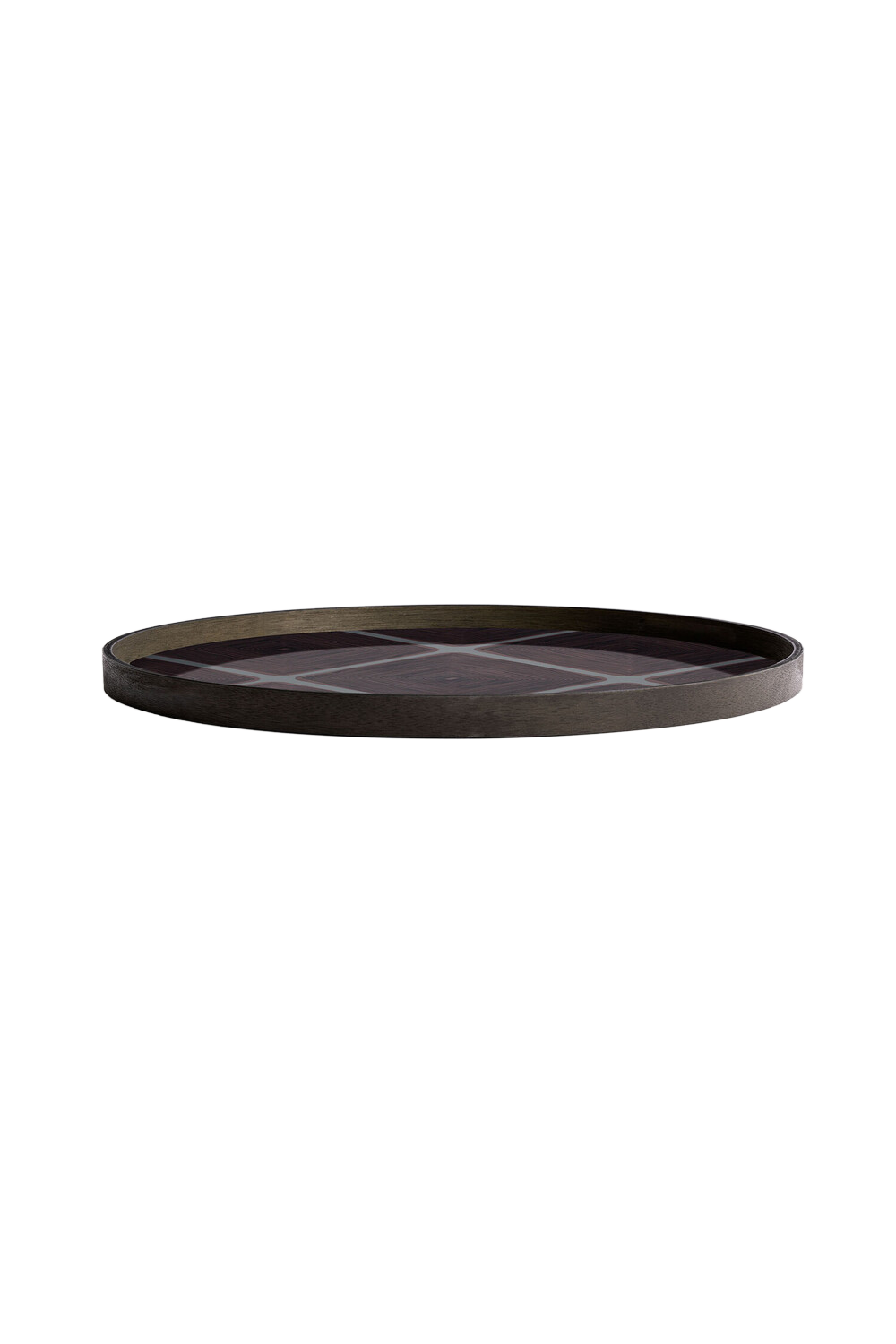 Patterned Round Glass Tray | Ethnicraft Linear | Oroa.com