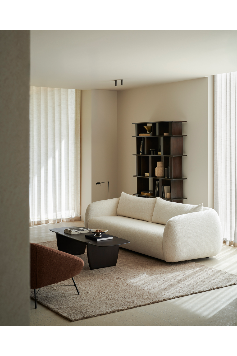 White Curved Sofa | Ethnicraft Contour | Oroa.com