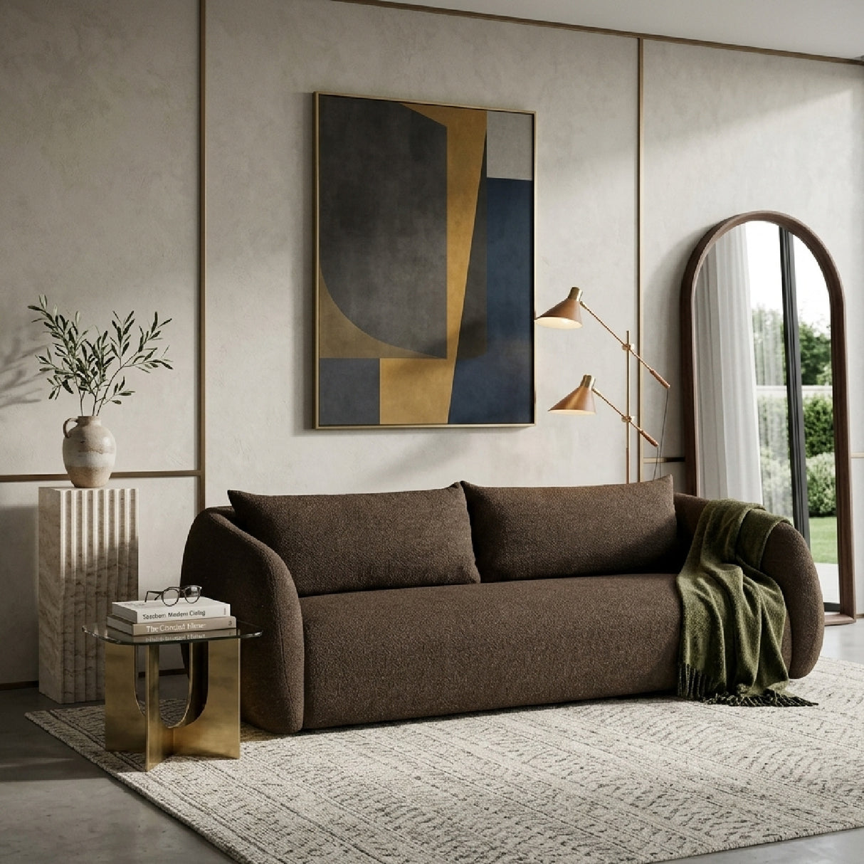 Modern European furniture - Fabric 3-Seater Sofa - www.oroa.com | Oroa.com
