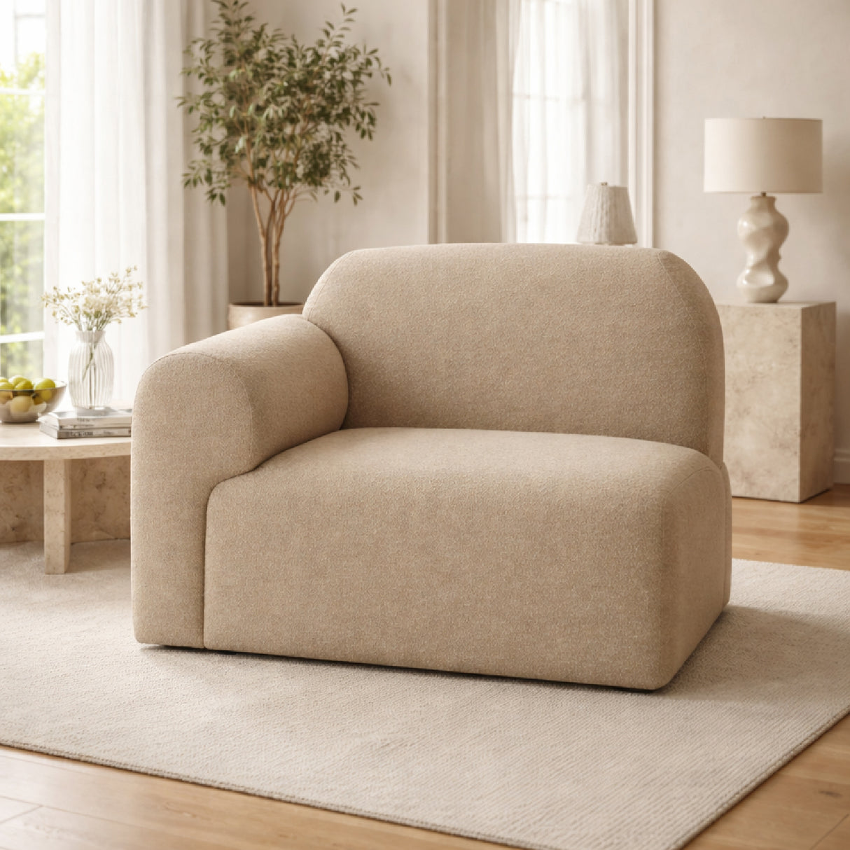 Modern European furniture - Beige Modular Sofa - www.oroa.com | Oroa.com