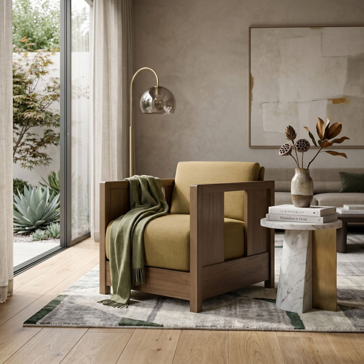 Modern or European furniture - Fabric Cushioned Lounge Chair - www.oroa.com | Oroa.com