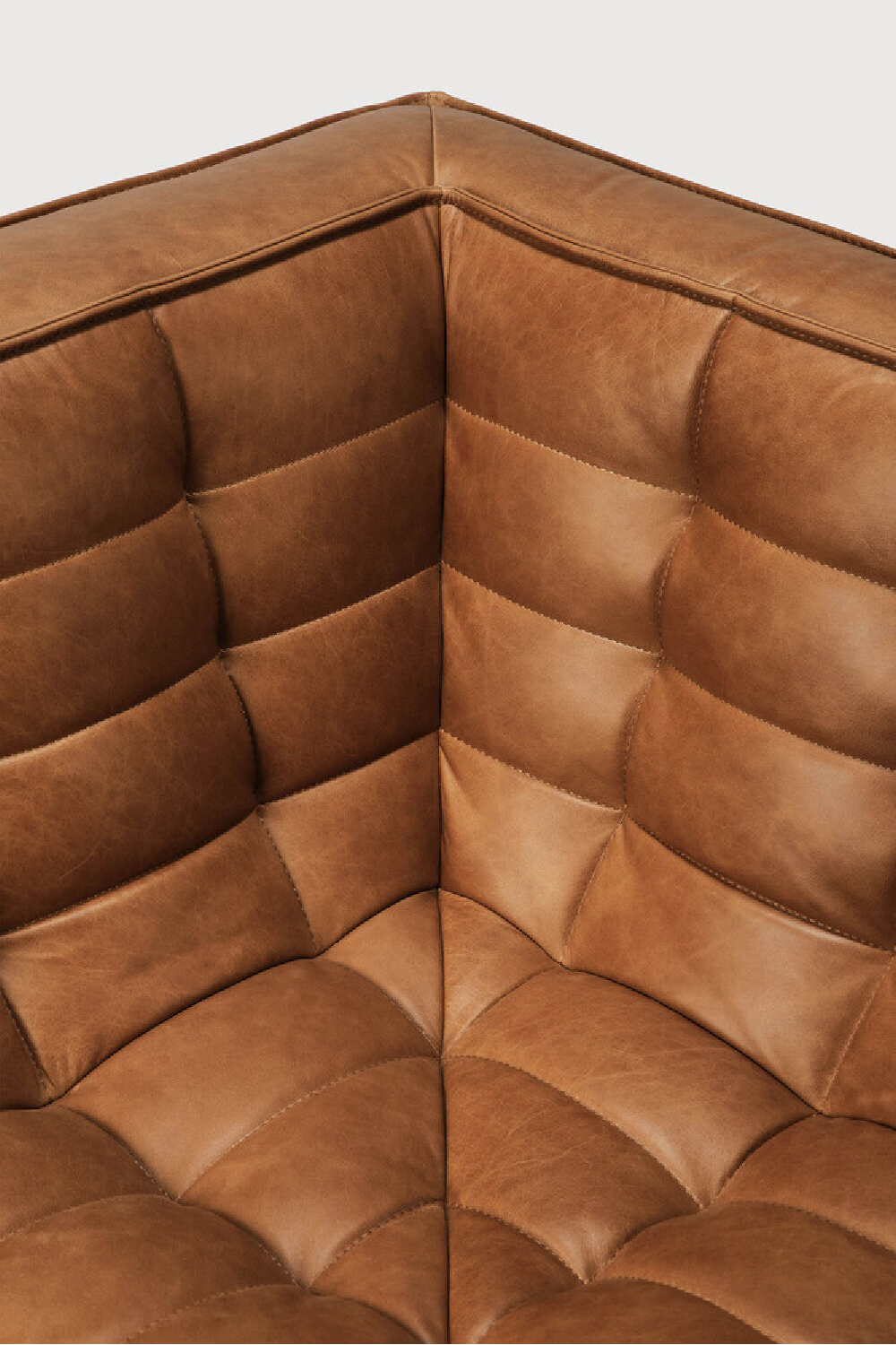Brown Leather Modular Sofa | Ethnicraft N701 | Oroa.com