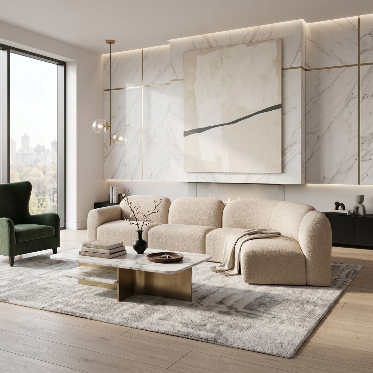 Modern or European furniture - Curved Modular Sofa Set - www.oroa.com | Oroa.com
