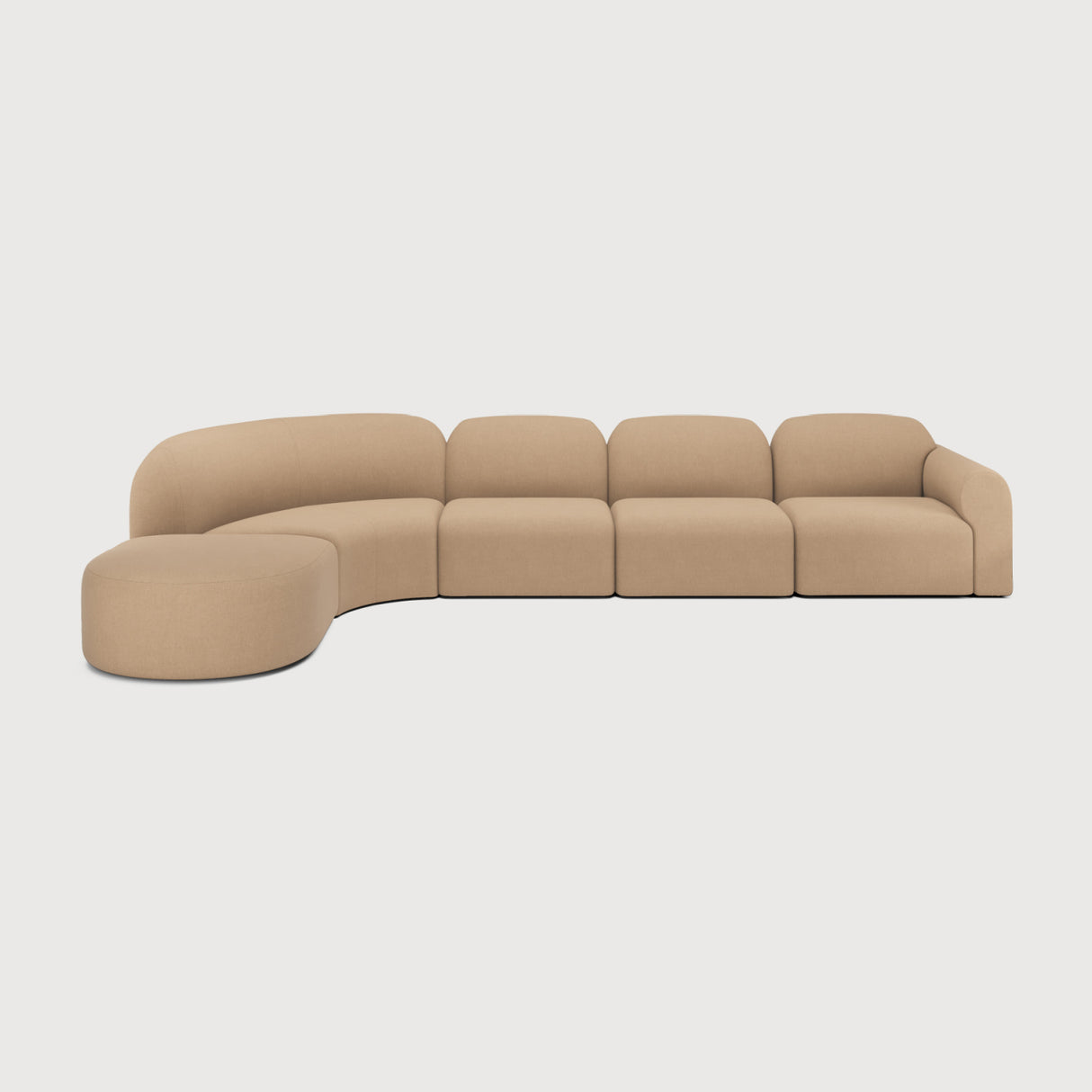 Modern European furniture - Modular Sofa Set with Semi-Circle Stool - www.oroa.com | Oroa.com