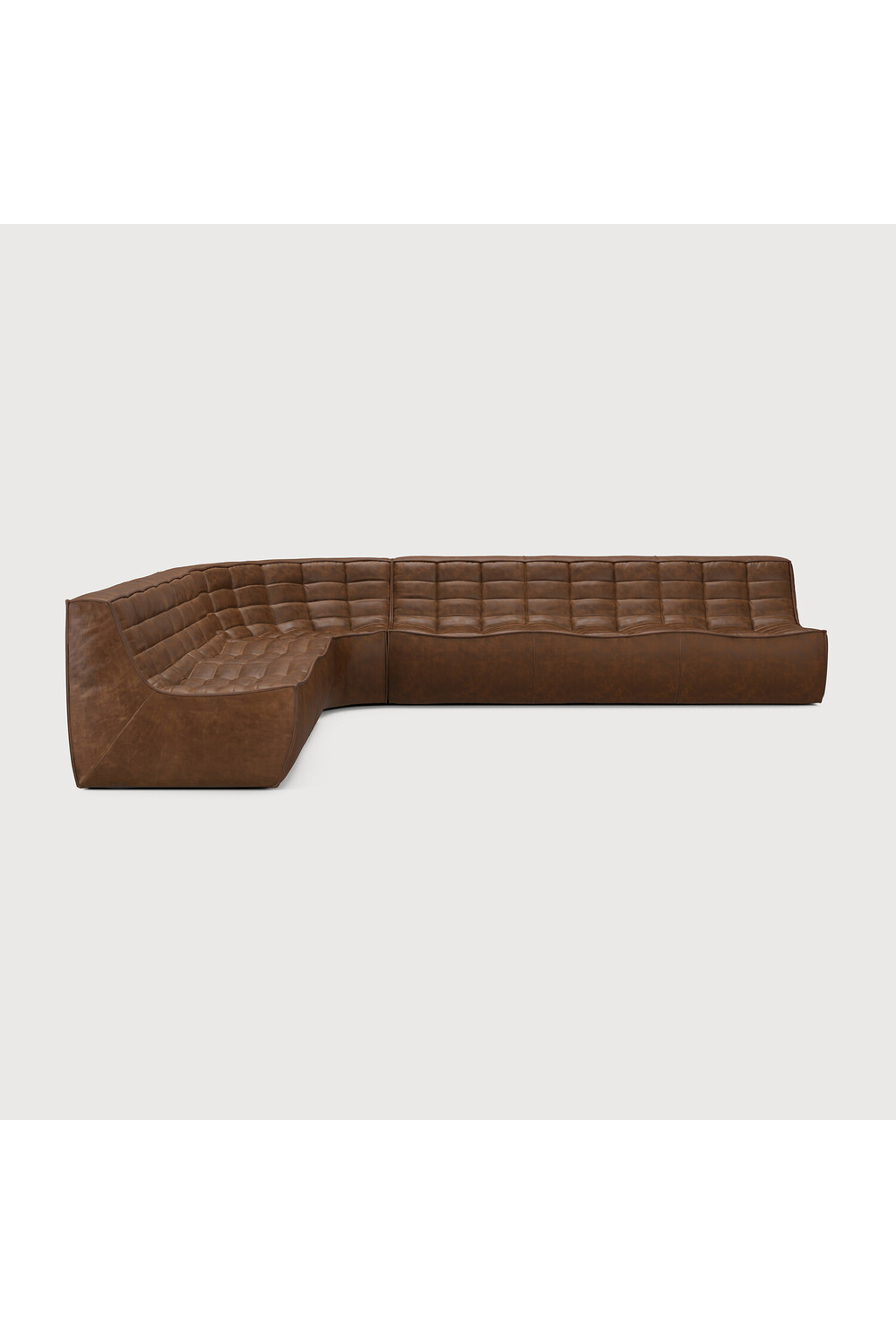 Dark Brown Leather Modular Sofa | Ethnicraft N701 | Oroa.com