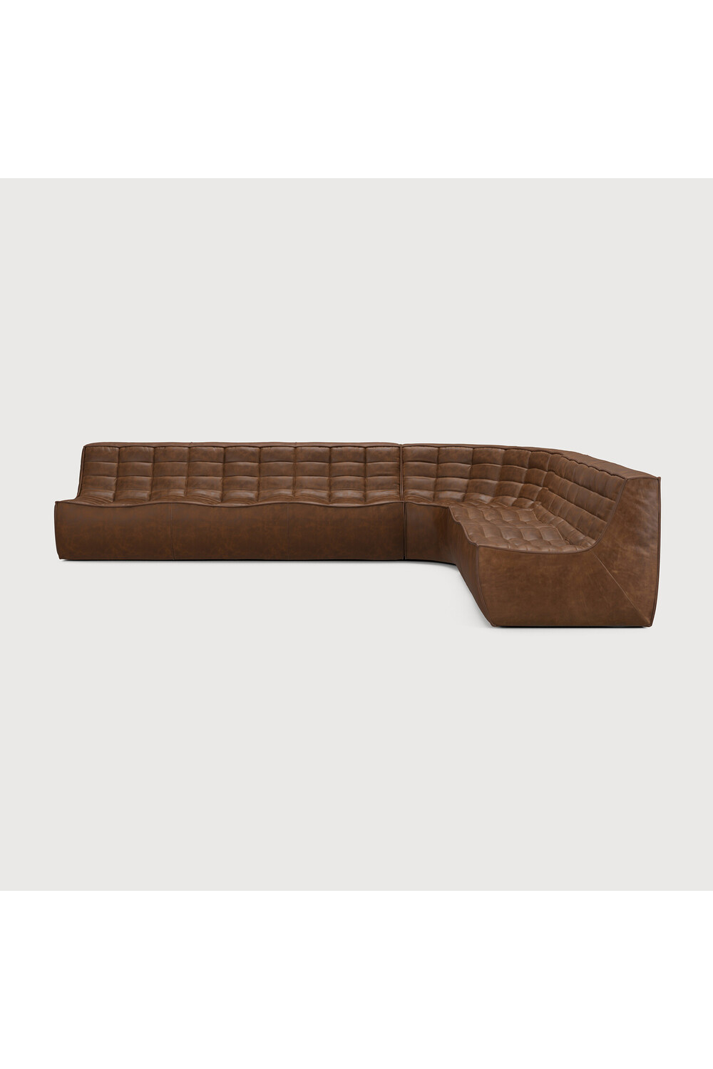 Dark Brown Leather Modular Sofa | Ethnicraft N701 | Oroa.com
