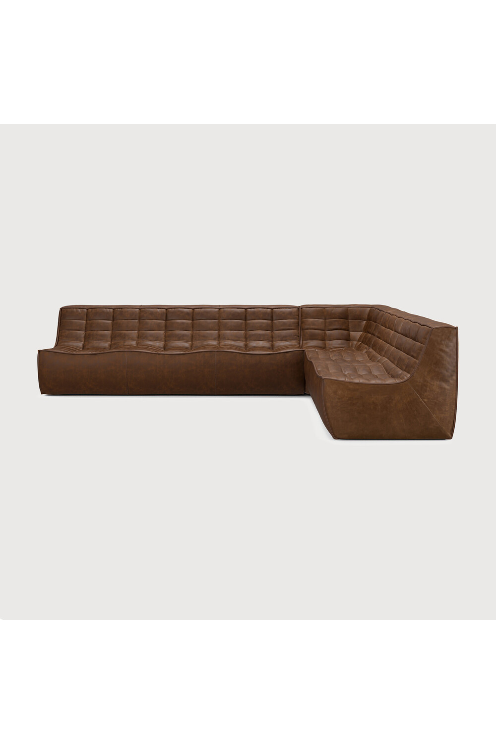 Dark Brown Leather Modular Sofa | Ethnicraft N701 | Oroa.com