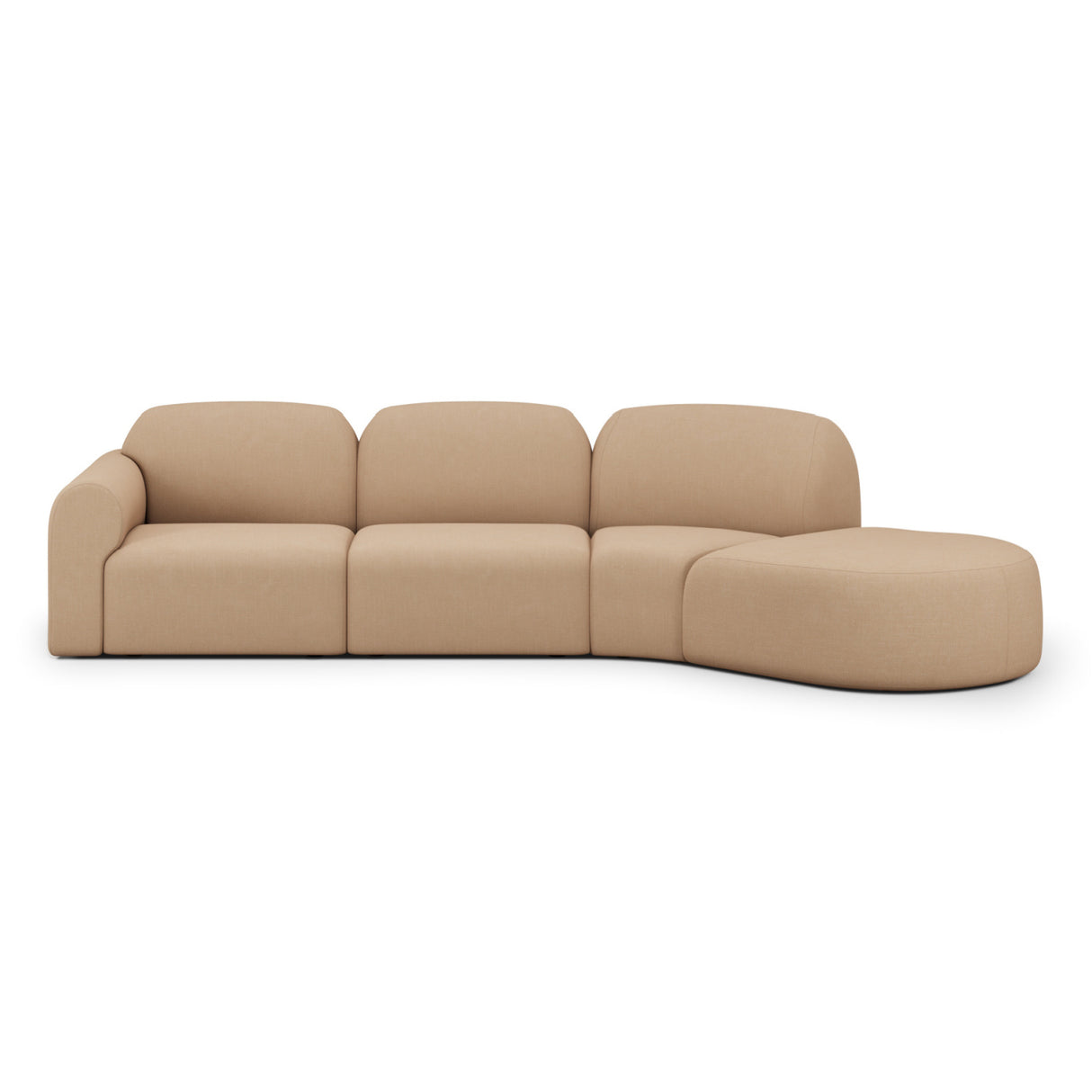 Modern European furniture - Curved Sofa with Semi-Circle Footstool - www.oroa.com | Oroa.com