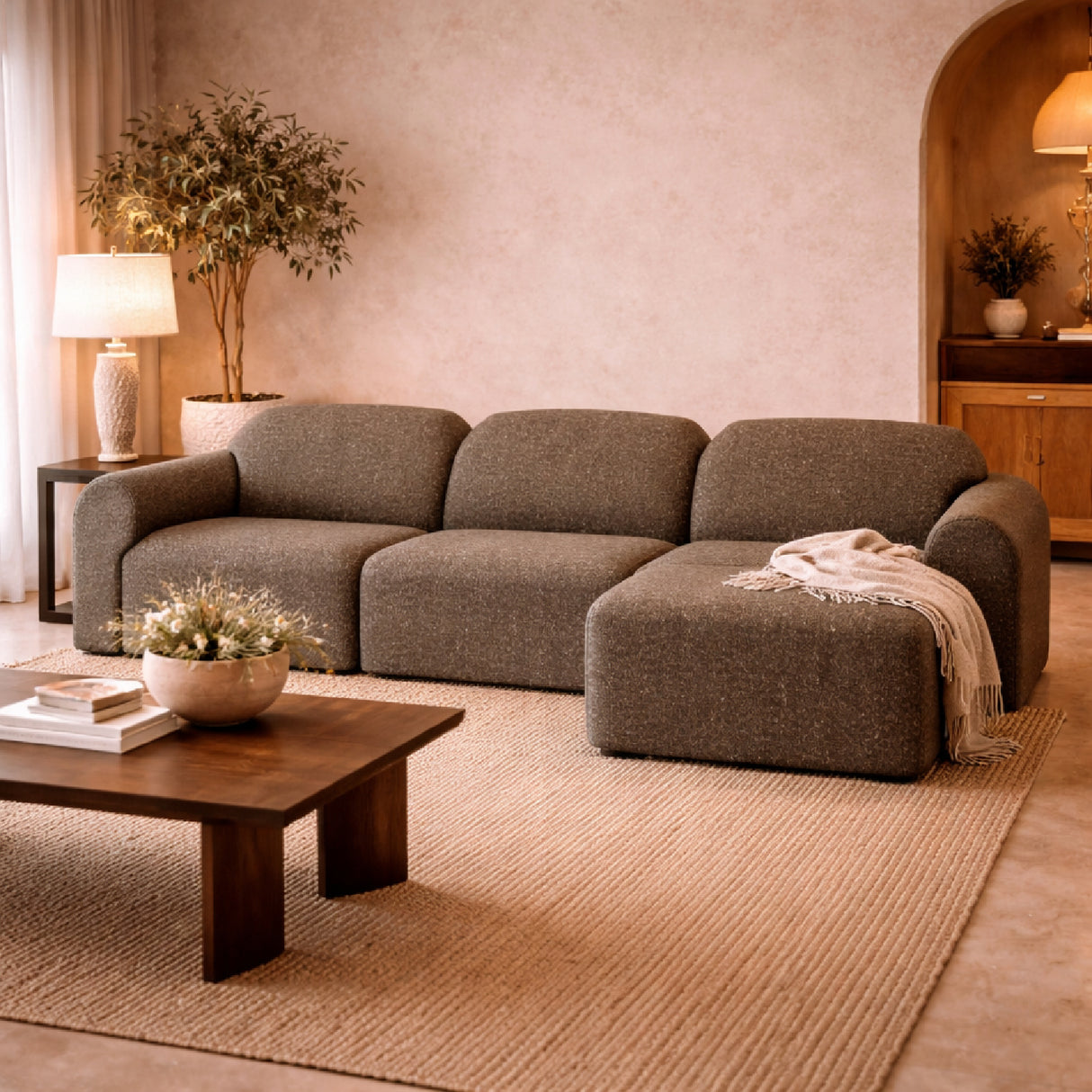 Brown Modular Sofa Set | Oroa.com