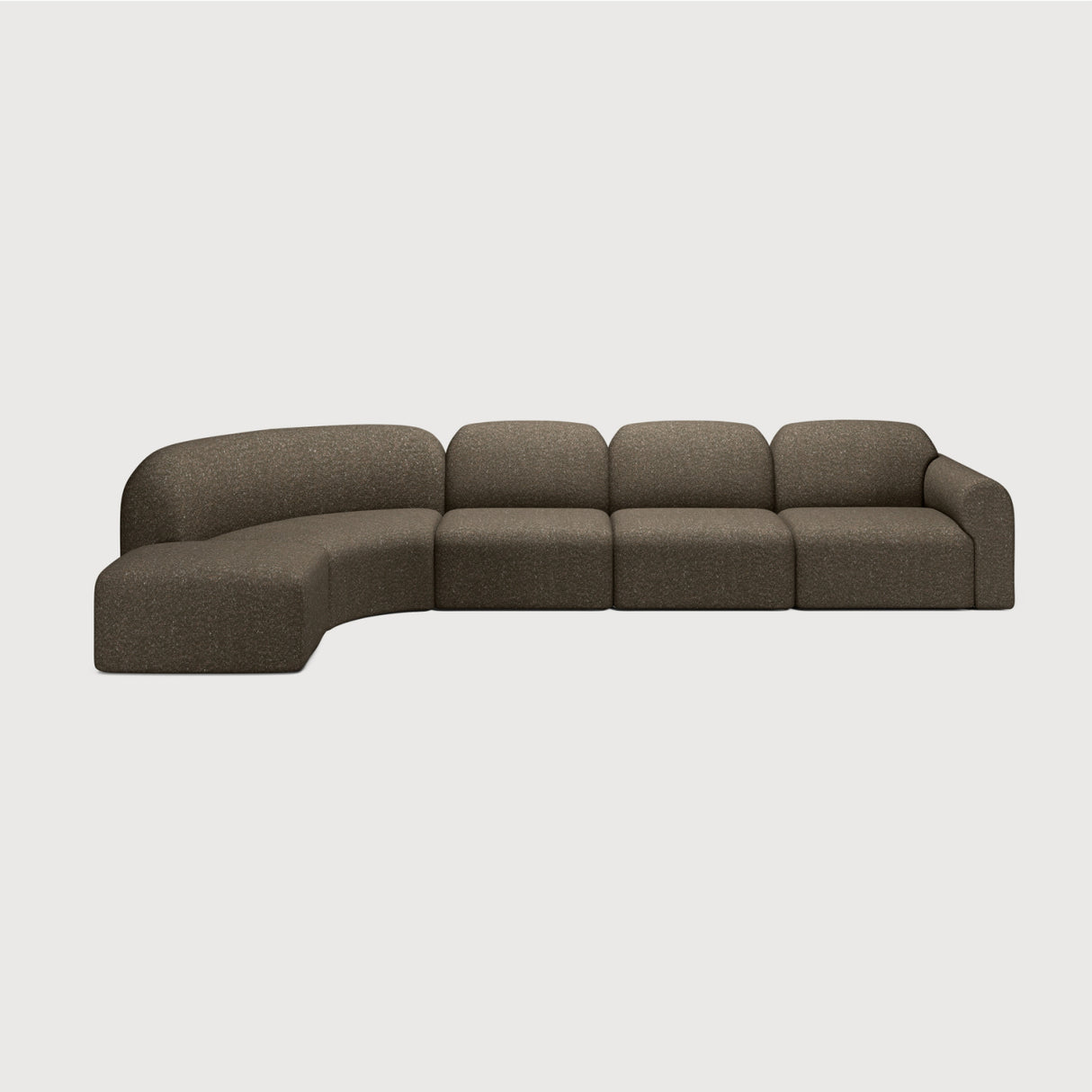 Modern European furniture - Curved Modular Sofa with Stool - www.oroa.com | Oroa.com