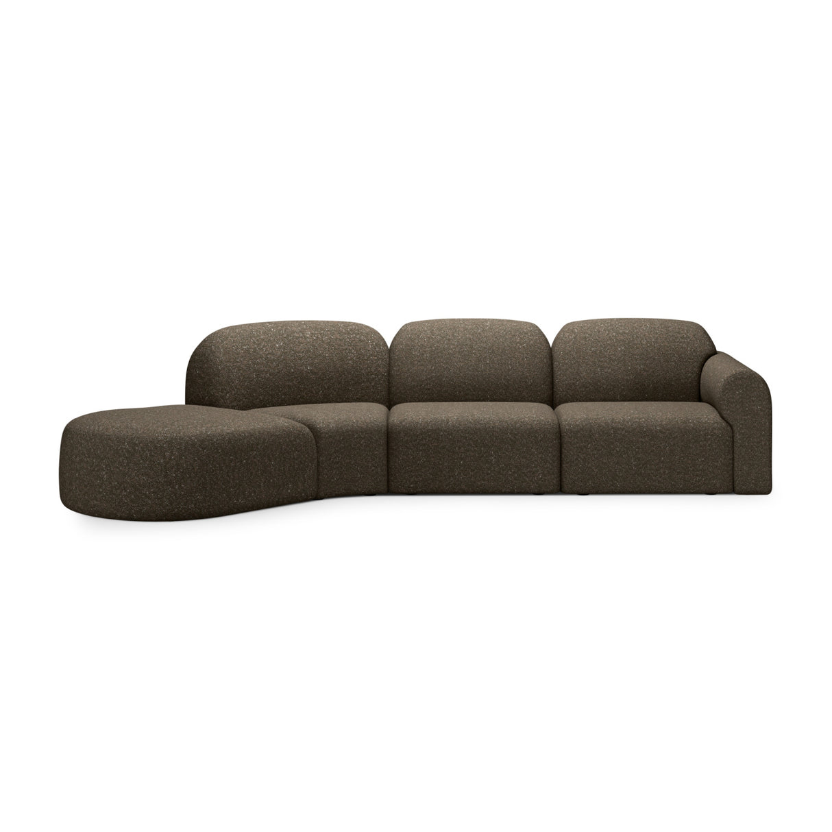 Modern European furniture - Curved Sofa with Semi-Circle Footstool - www.oroa.com | Oroa.com