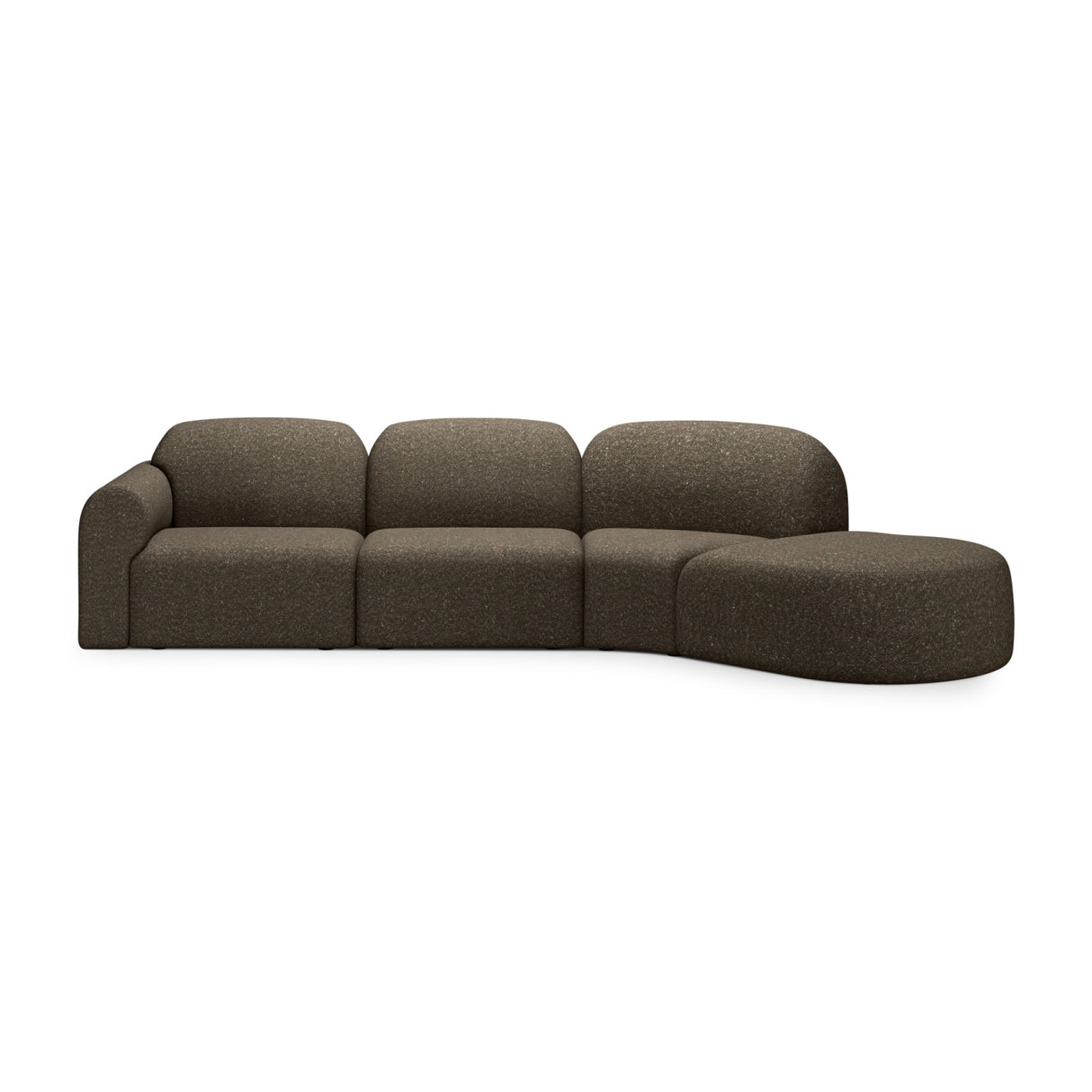 Modern European furniture - Curved Sofa with Semi-Circle Footstool - www.oroa.com | Oroa.com