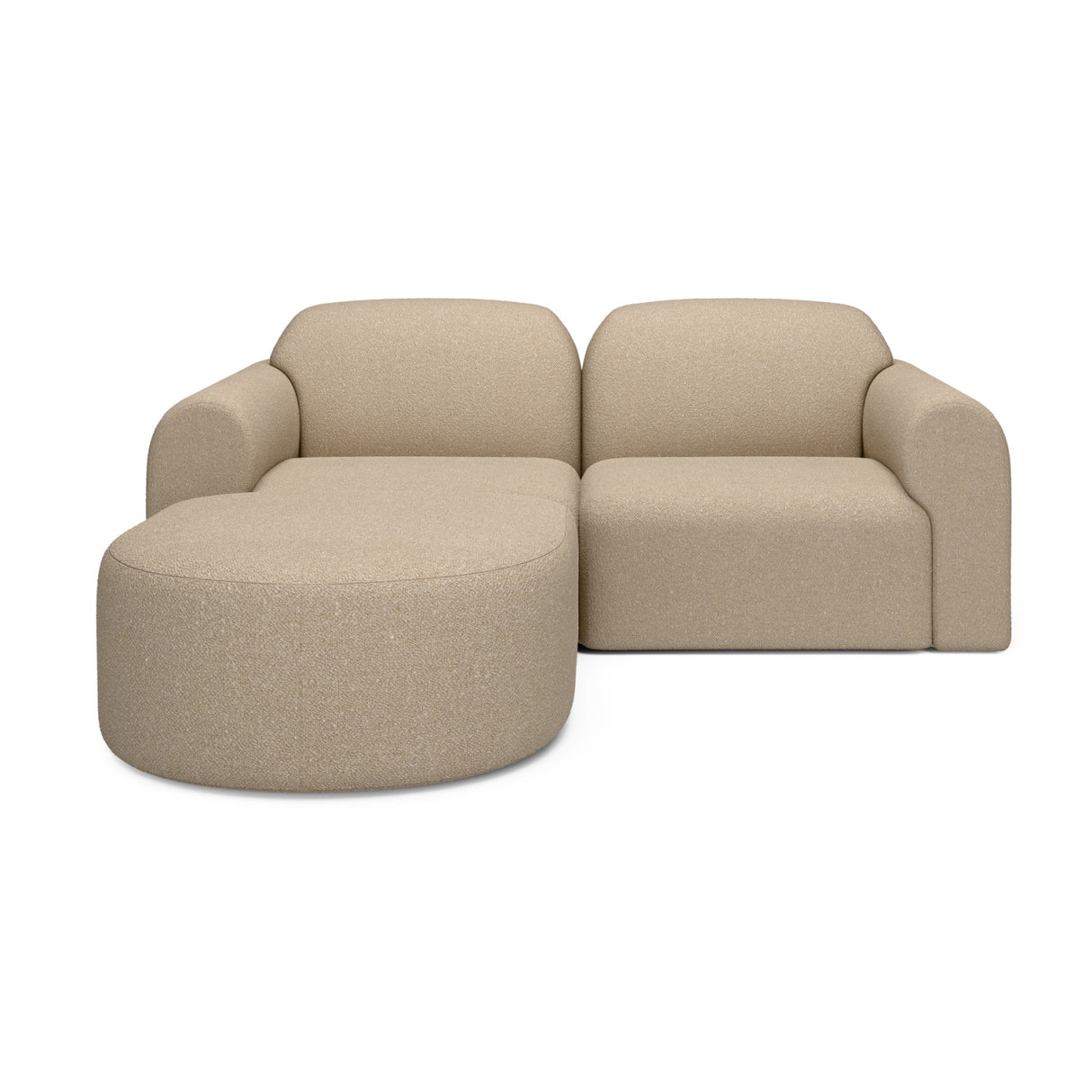 Modern European furniture - End Seater Sofa with Semi-Circle Footstool - www.oroa.com | Oroa.com