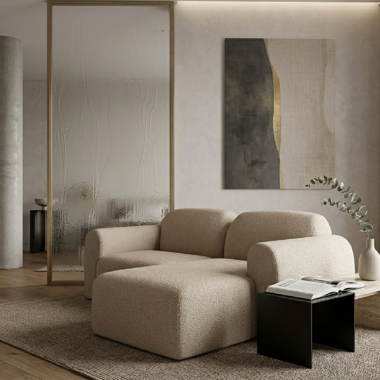Modern European furniture - End Seater Sofa with Footstool - www.oroa.com | Oroa.com