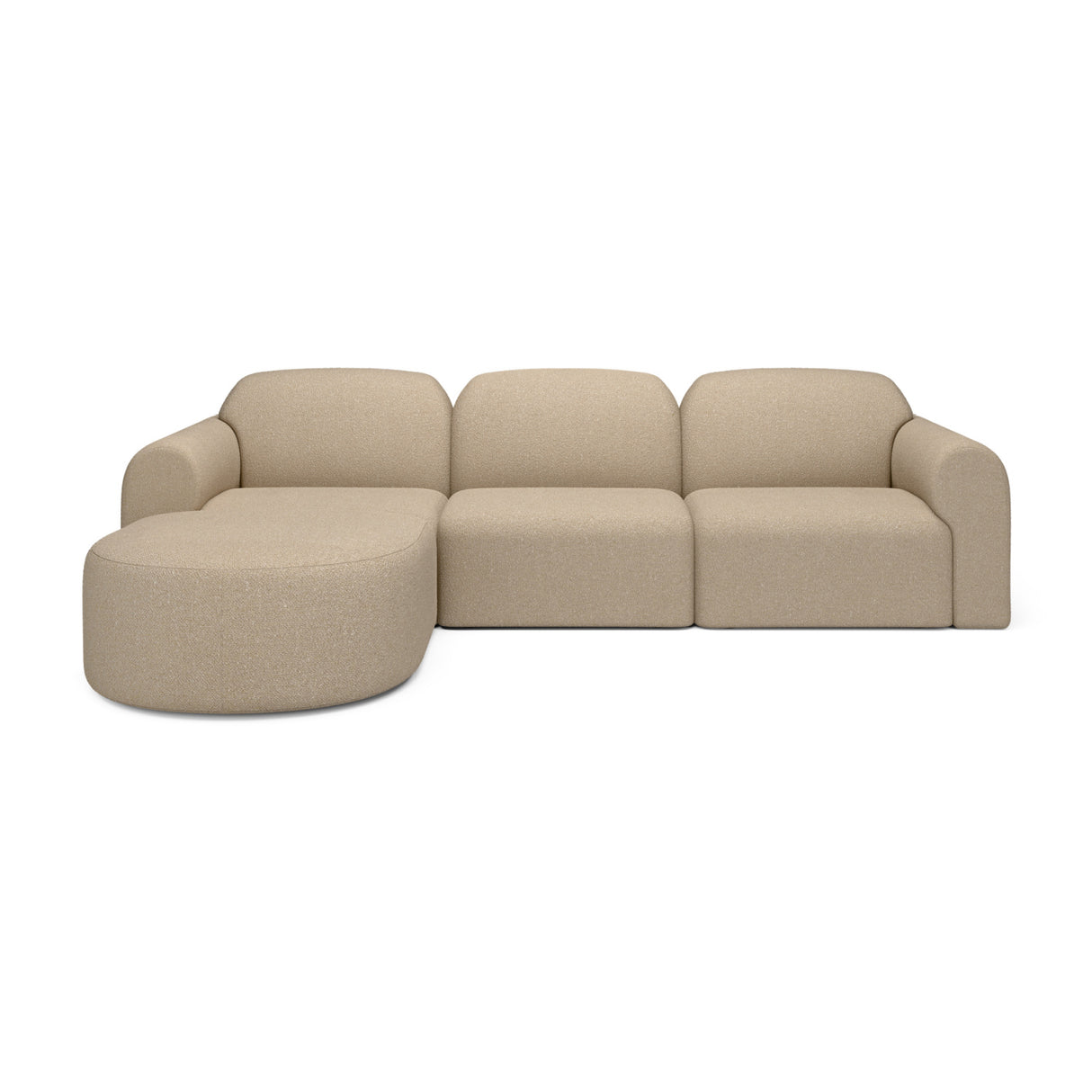 Modern European furniture - Modular Sofa with Semi - Circle Footstool - www.oroa.com | Oroa.com