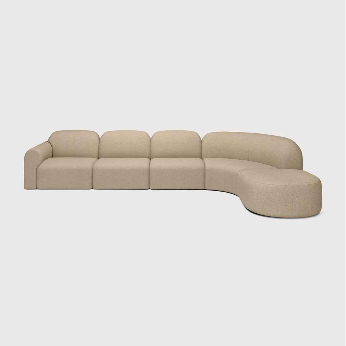 Modern European furniture - Modular Sofa Set with Semi-Circle Stool - www.oroa.com | Oroa.com