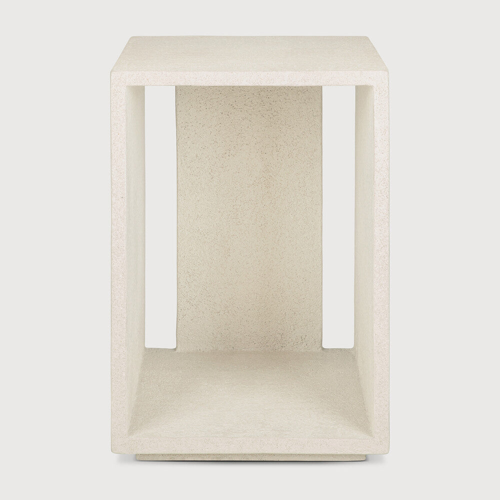 White Microcement Bedside Table | Ethnicraft Elements | Oroa.com