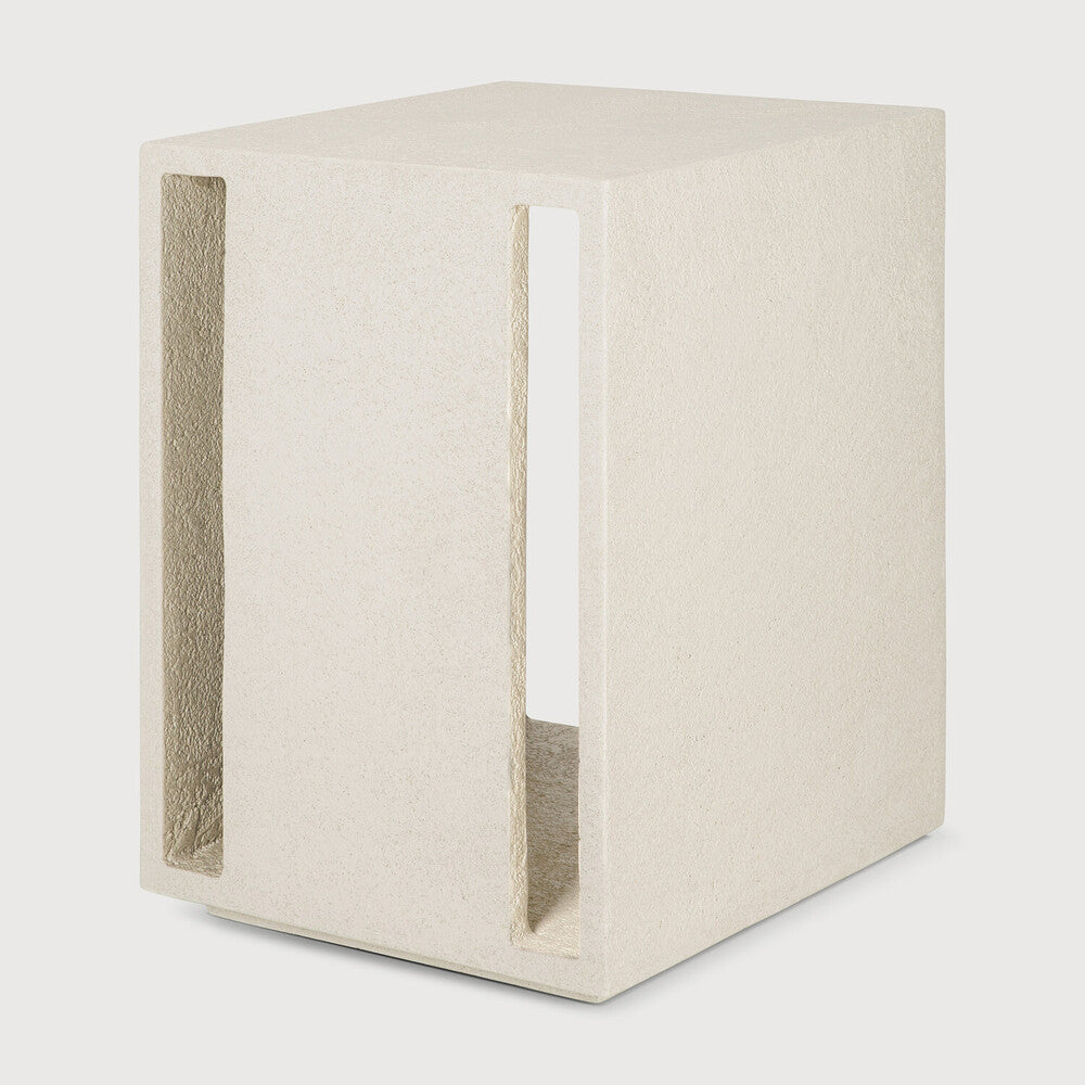 White Microcement Bedside Table | Ethnicraft Elements | Oroa.com