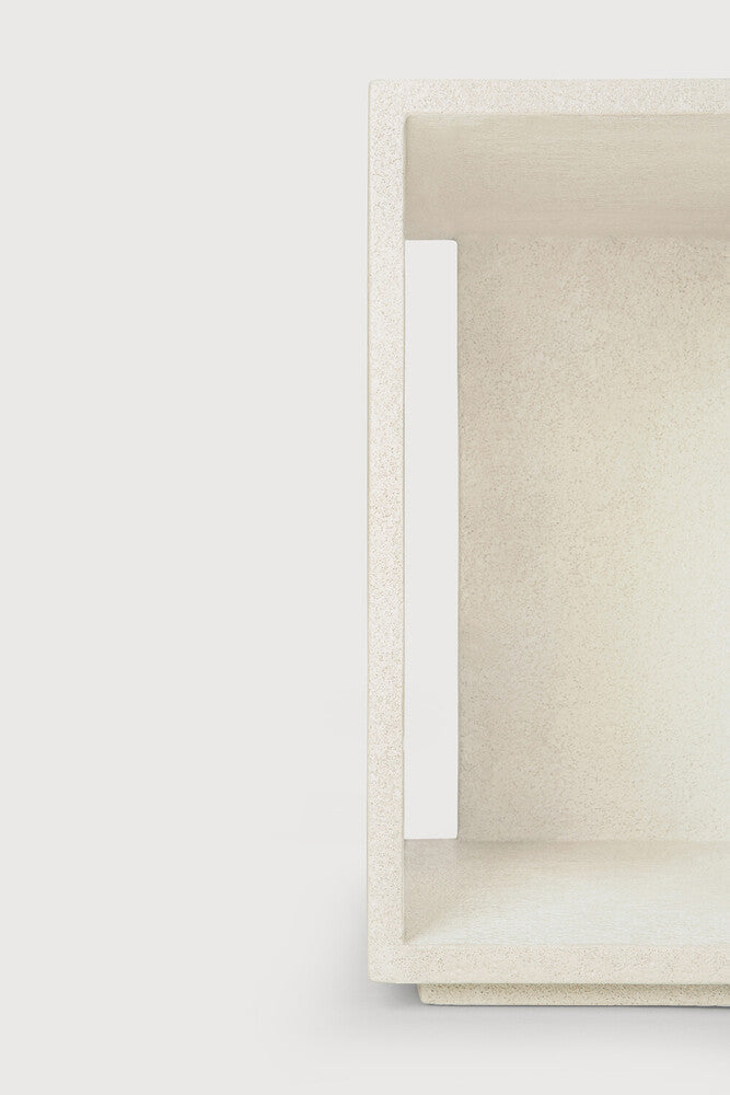 White Microcement Bedside Table | Ethnicraft Elements | Oroa.com