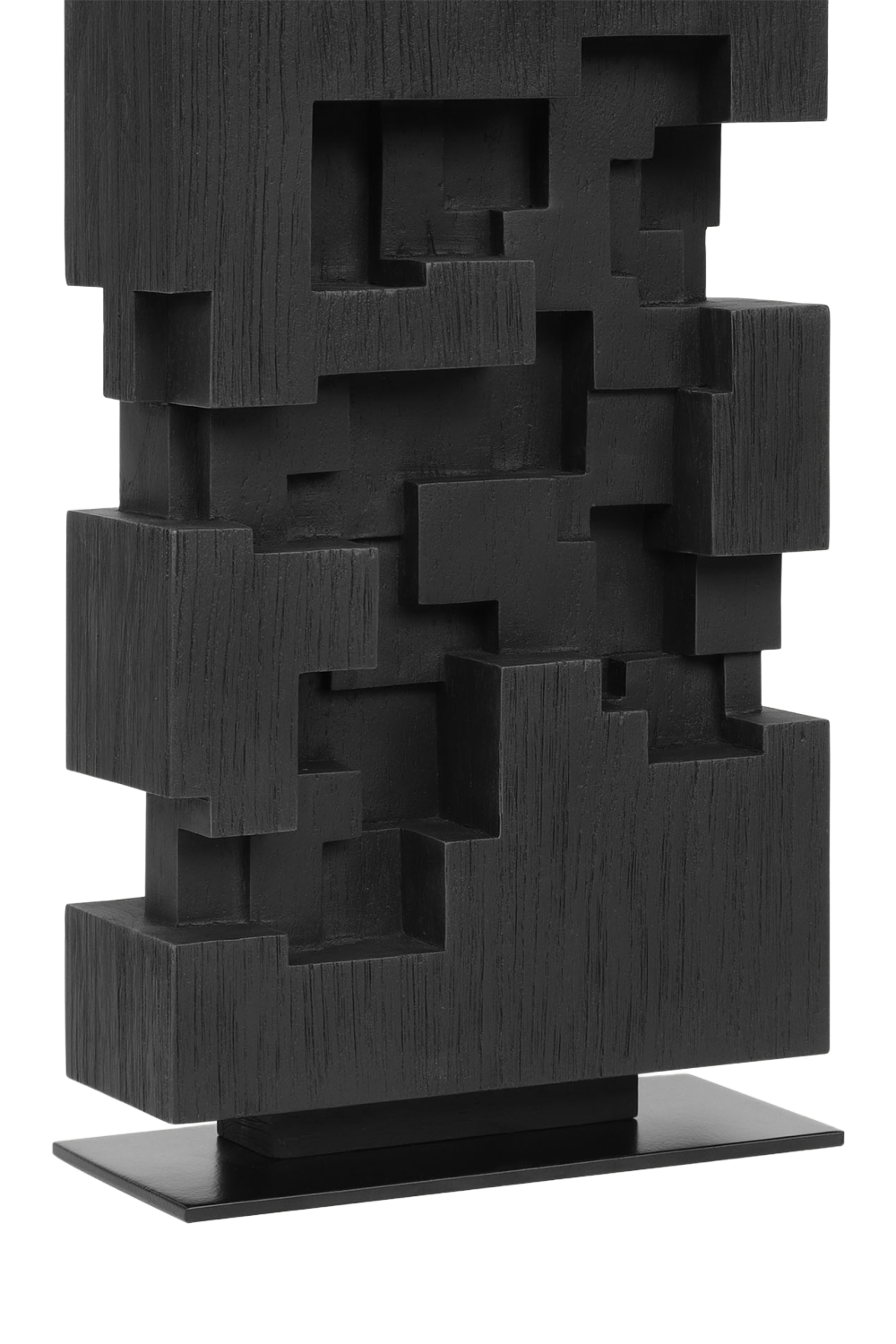 Black Teak Abstract Sculpture | Ethnicraft Stele | Oroa.com