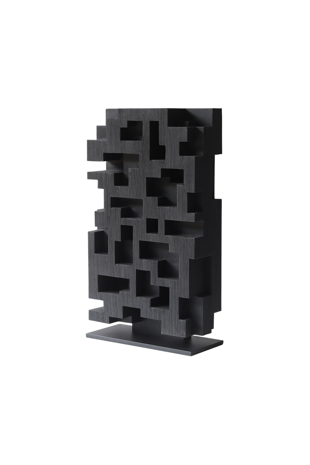 Black Teak Abstract Sculpture | Ethnicraft Stele | Oroa.com