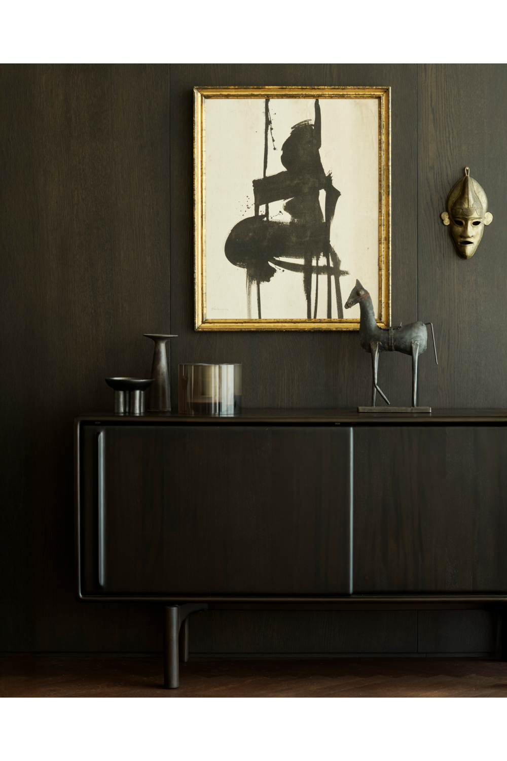 Sliding Door Mahogany Sideboard | Ethnicraft Flow | Oroa.com