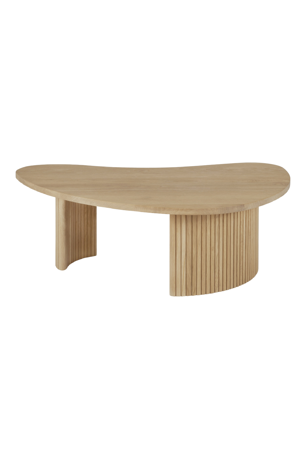 Oak Pebble-Shaped Coffee Table | Ethnicraft Boomerang | Oroa.com